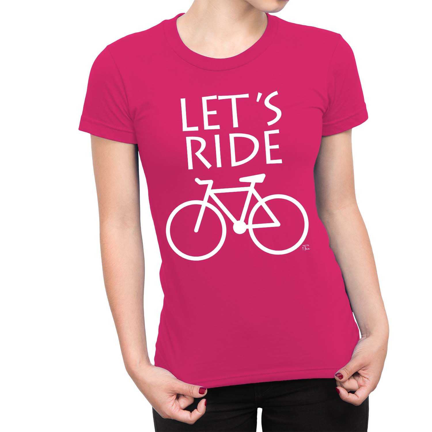 1Tee Damen Let's Ride Radfahrer T-Shirt - Bild 16 von 25