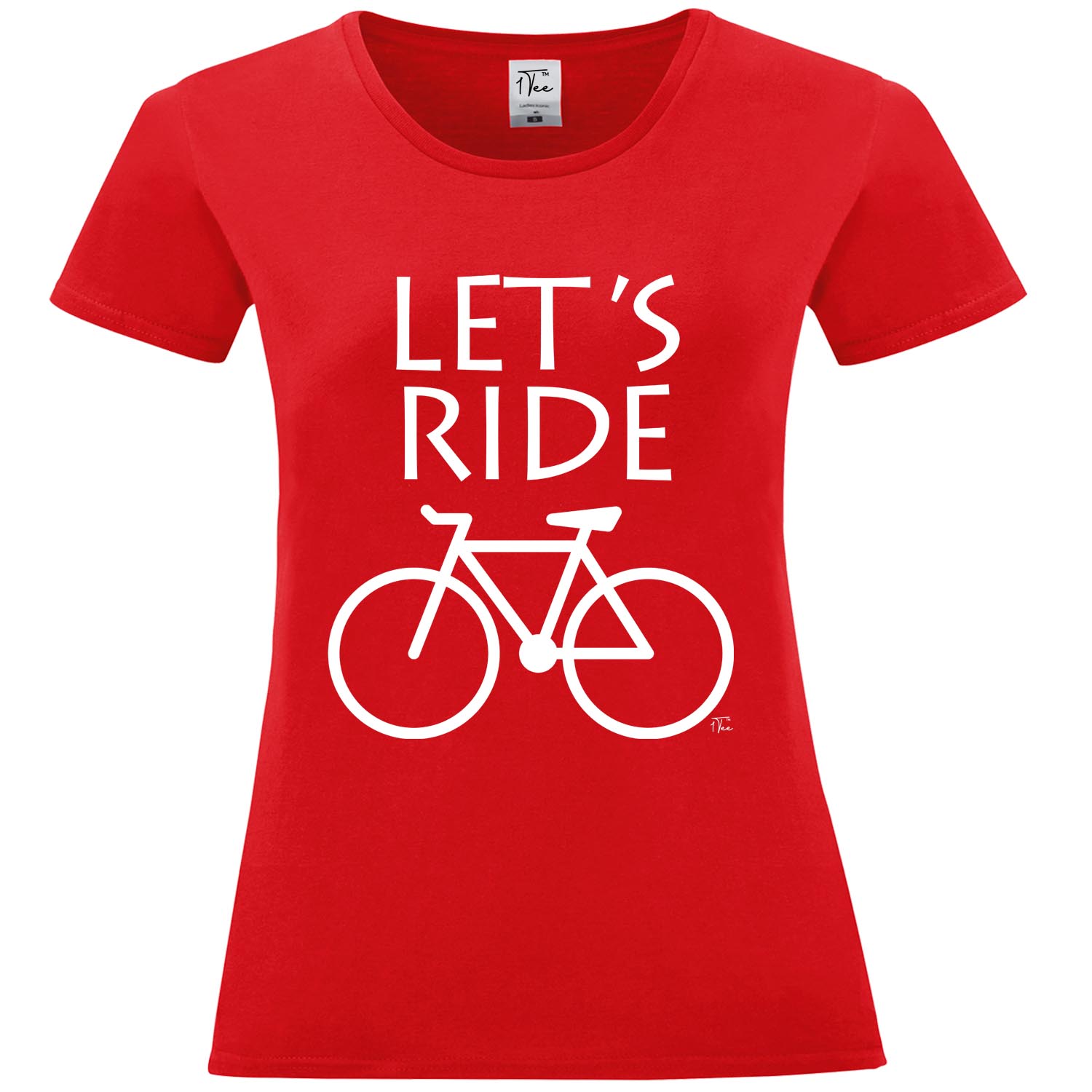 1Tee Damen Let's Ride Radfahrer T-Shirt - Bild 22 von 25