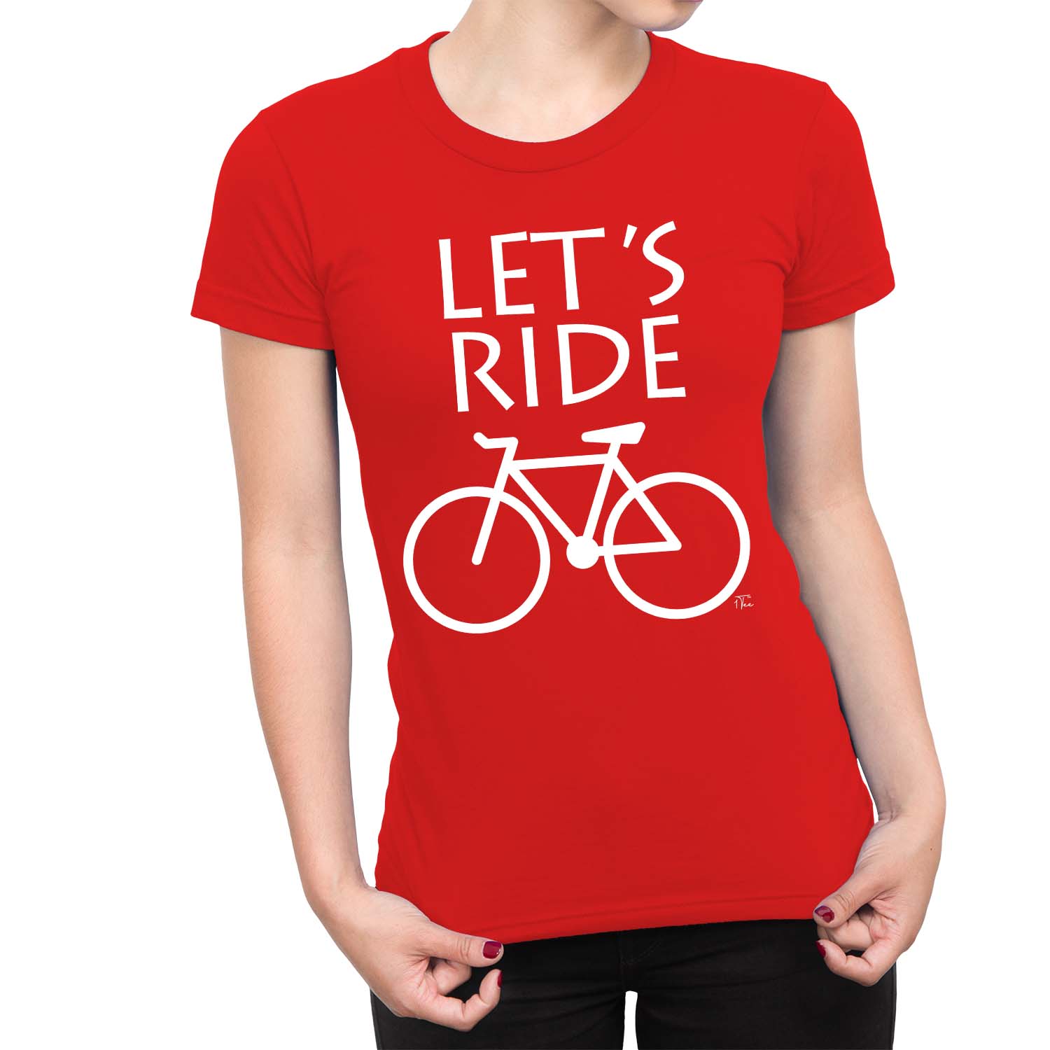 1Tee Damen Let's Ride Radfahrer T-Shirt - Bild 21 von 25