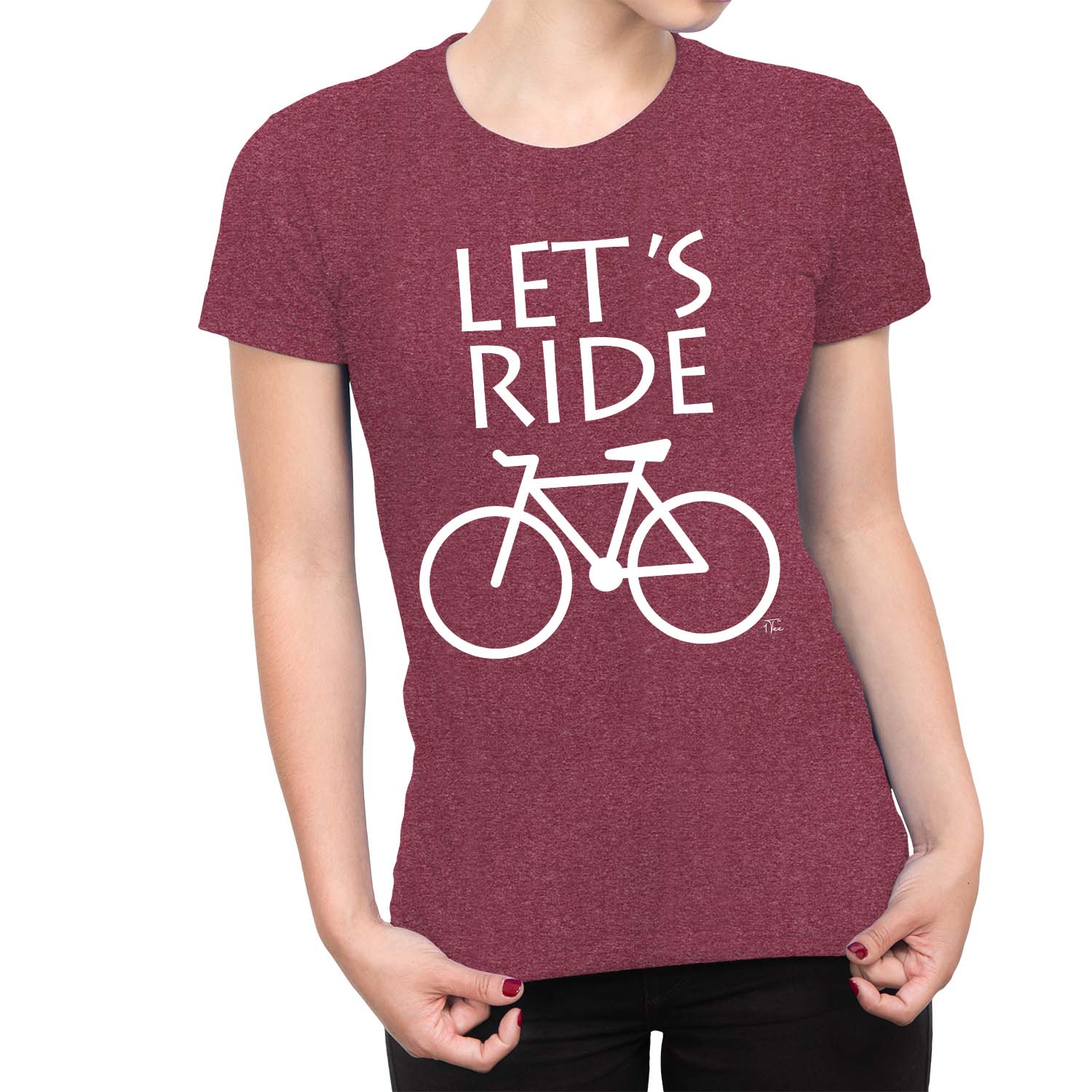 1Tee Damen Let's Ride Radfahrer T-Shirt - Bild 11 von 25
