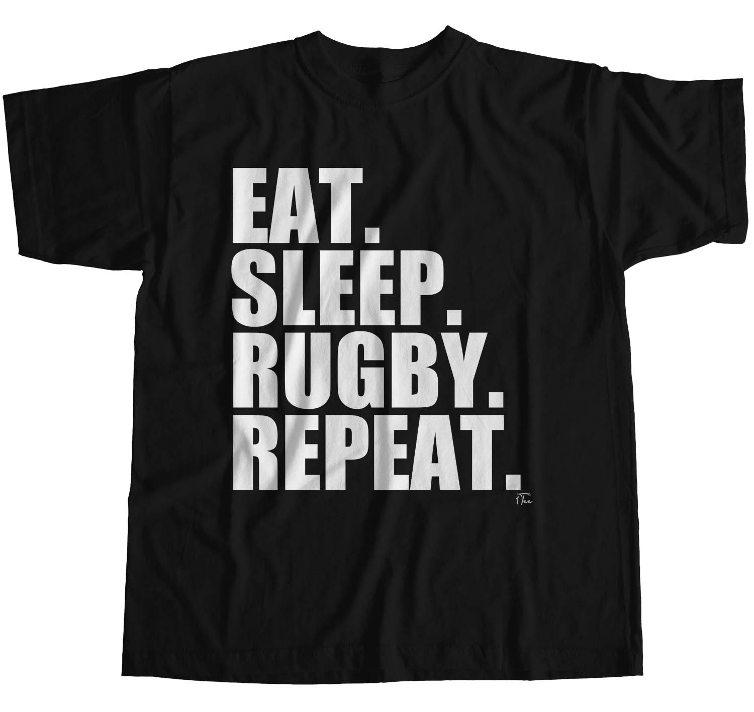 1Tee Bottines Femme Coupe Ample eat sleep rugby répéter T-Shirt
