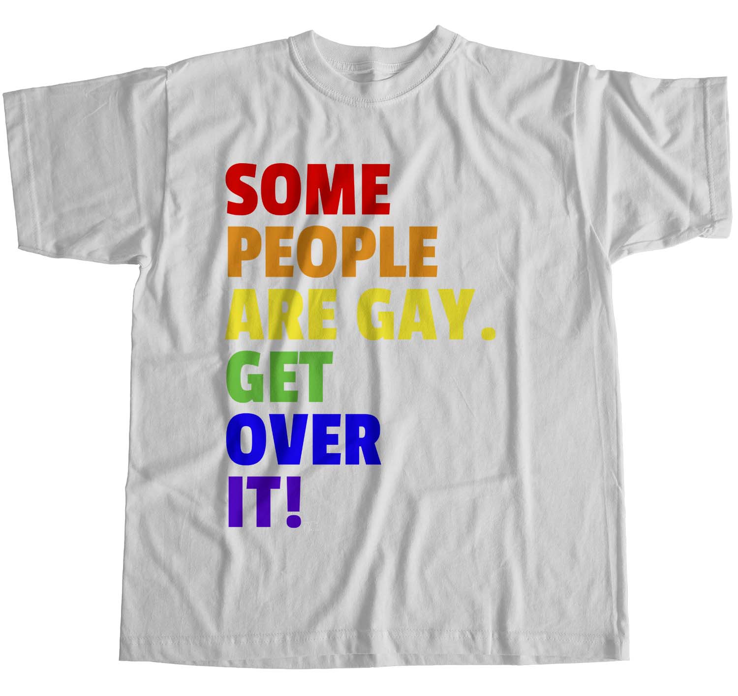 1Tee Womens Loose Fit Some People are Gay Get Over it T-Shirt