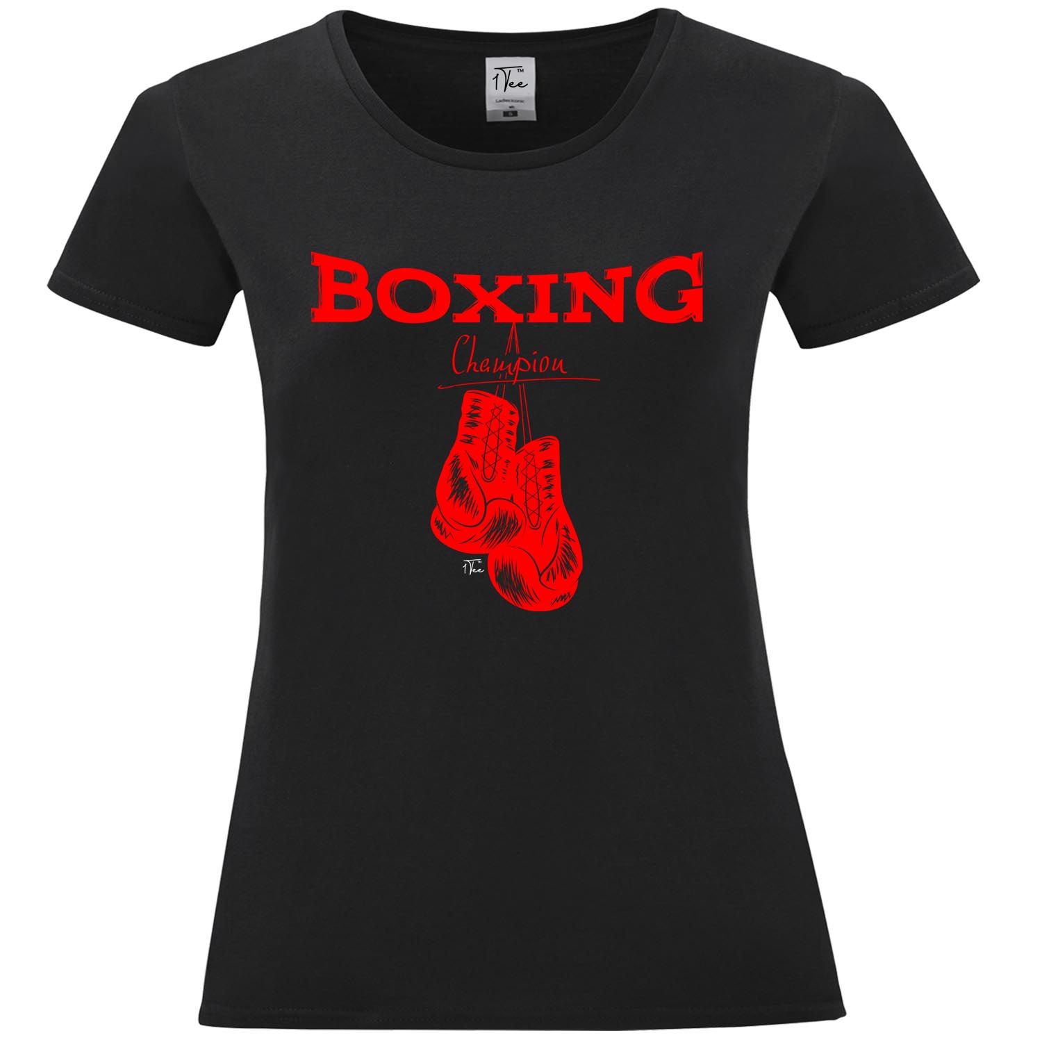 1tee Womens Boxing Champion With Vintage Boxing Gloves T Shirt Ebay 4445