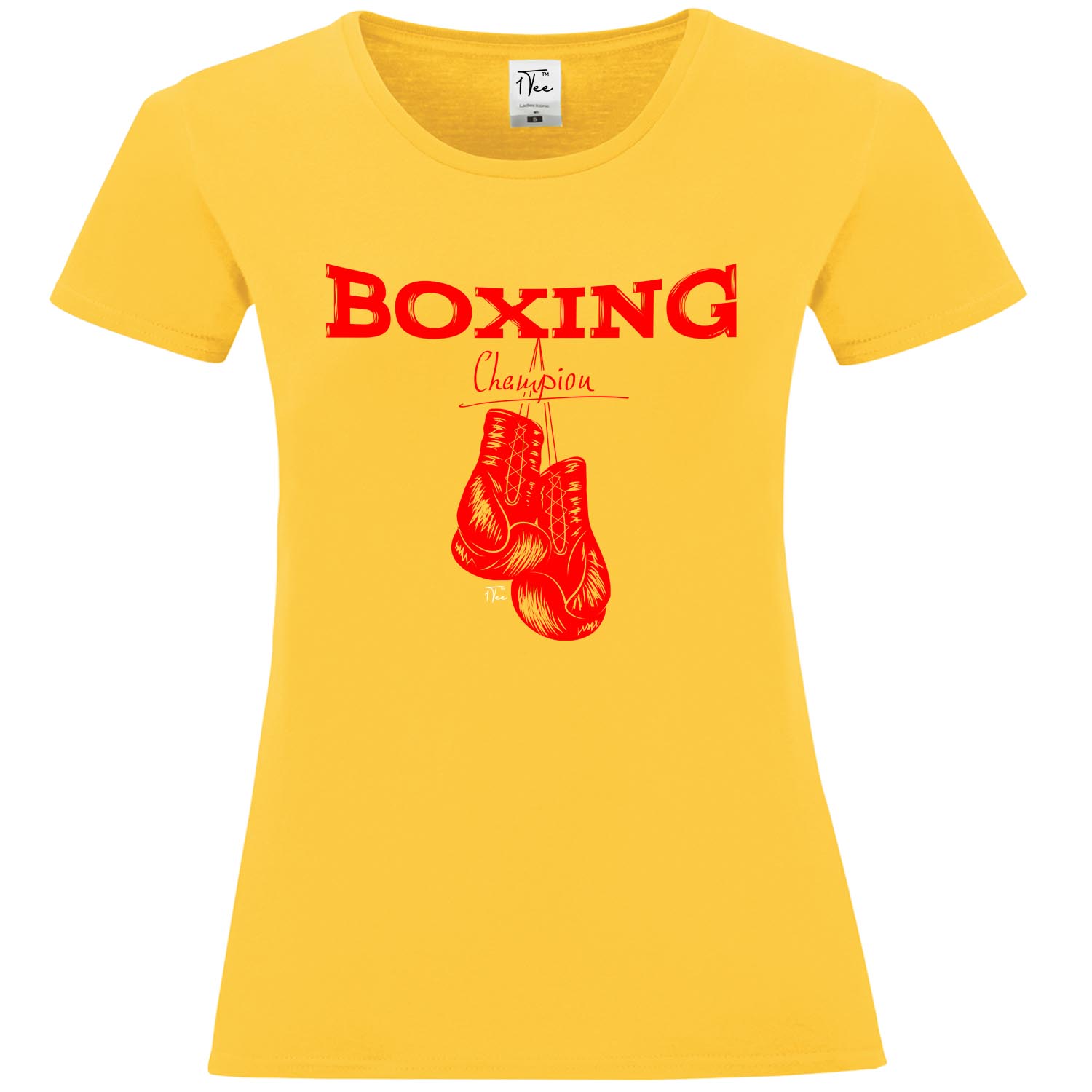 1Tee Womens Boxing Champion With Vintage Boxing Gloves TShirt eBay