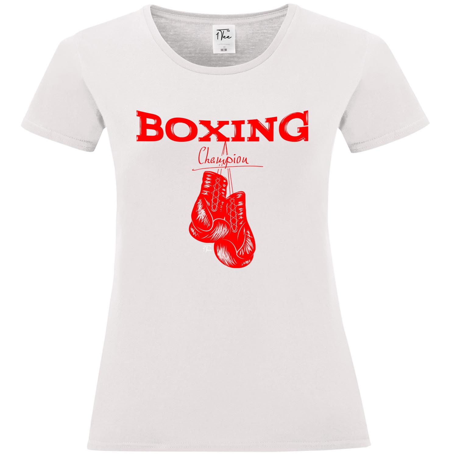 1Tee Womens Boxing Champion With Vintage Boxing Gloves TShirt eBay