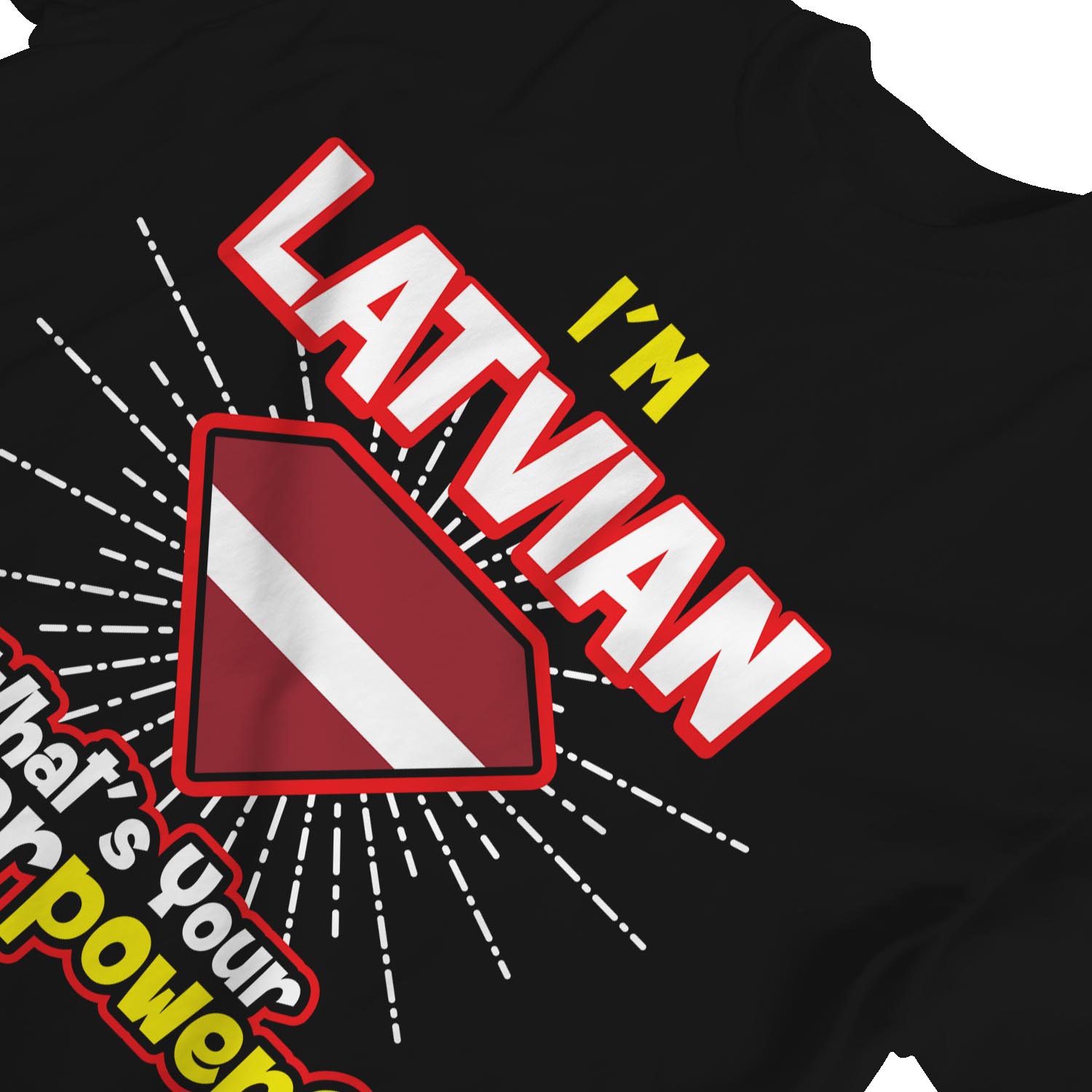 1Tee Womens I/'m Latvian What/'s Your Superpower T-Shirt