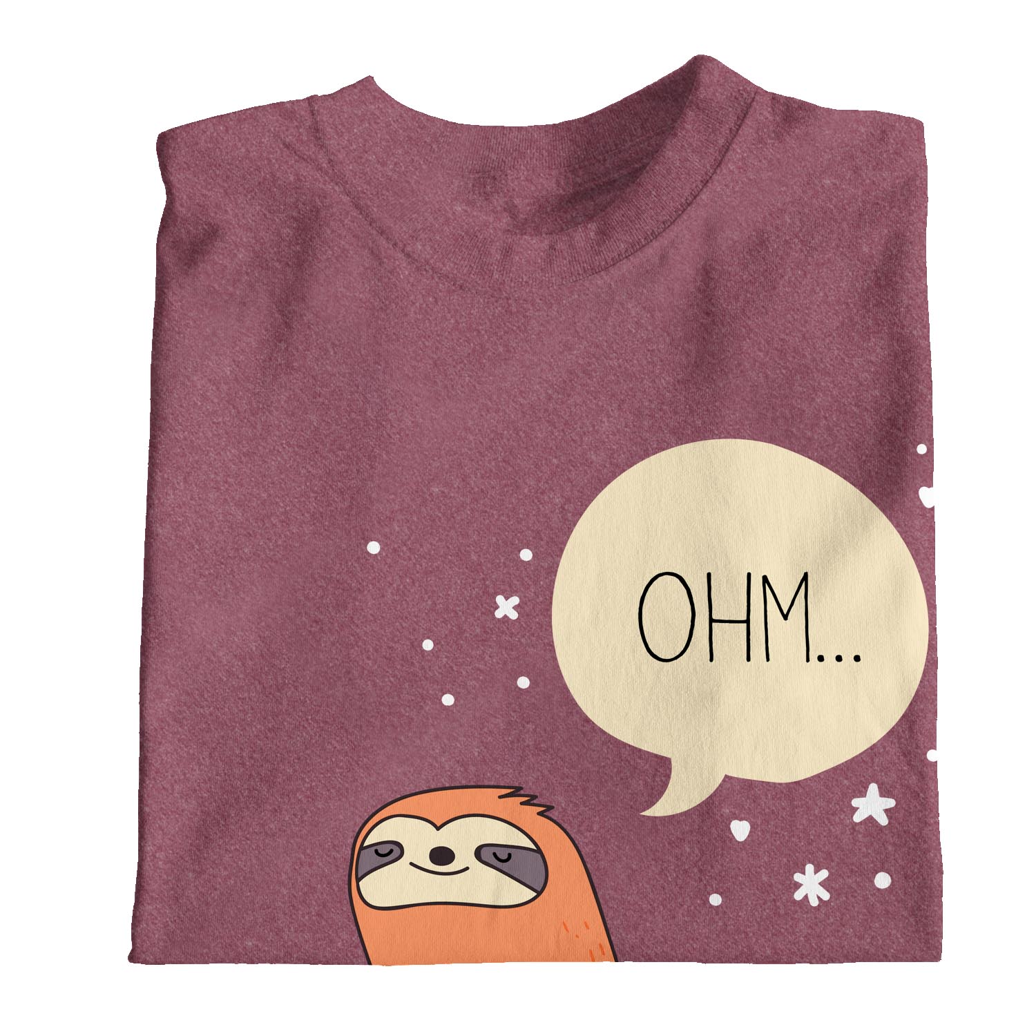 1Tee Damen Meditierend Yoga Faultier T-Shirt - Bild 9 von 25