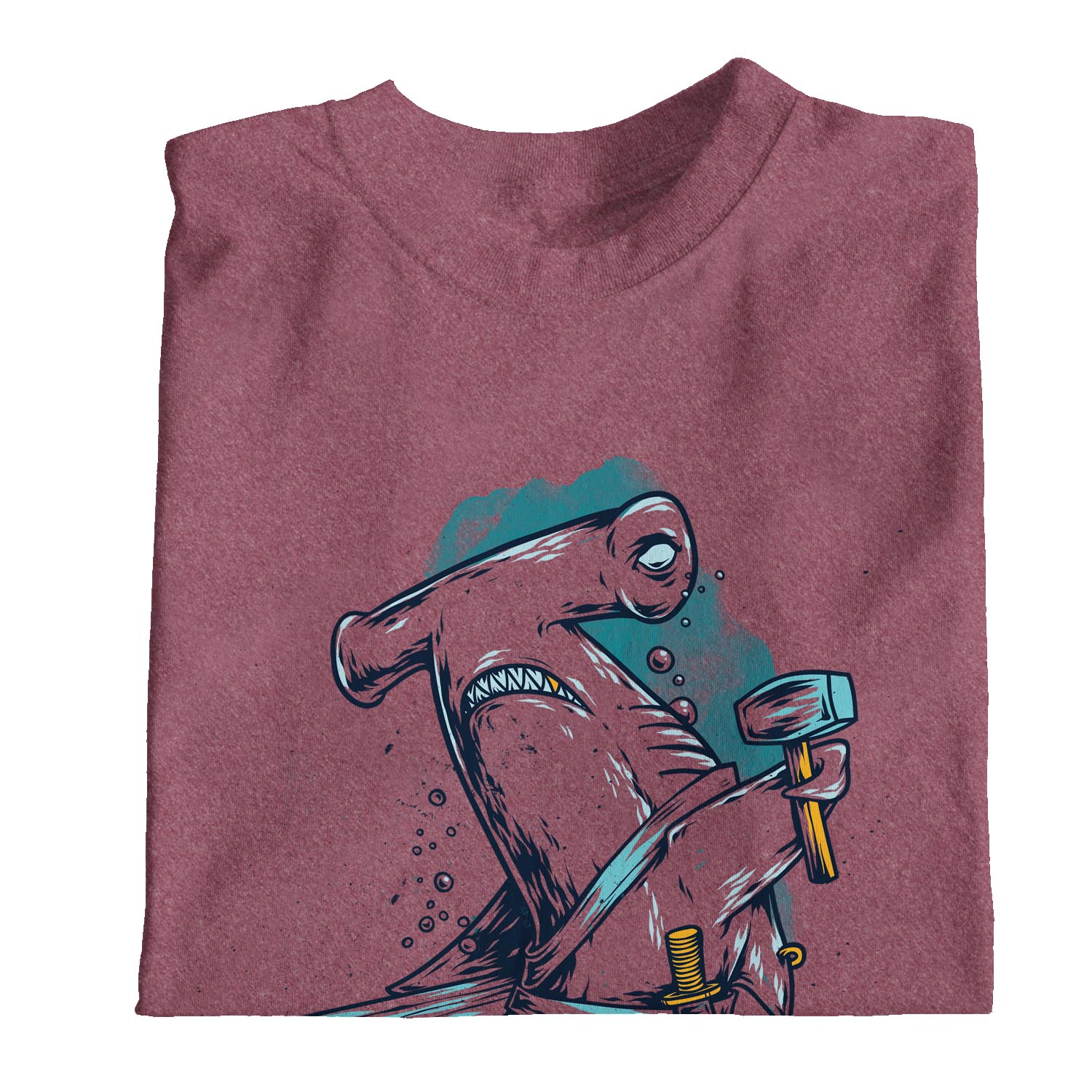 1Tee Damen T-Shirt Hammerhai hält Hammer - Bild 9 von 25