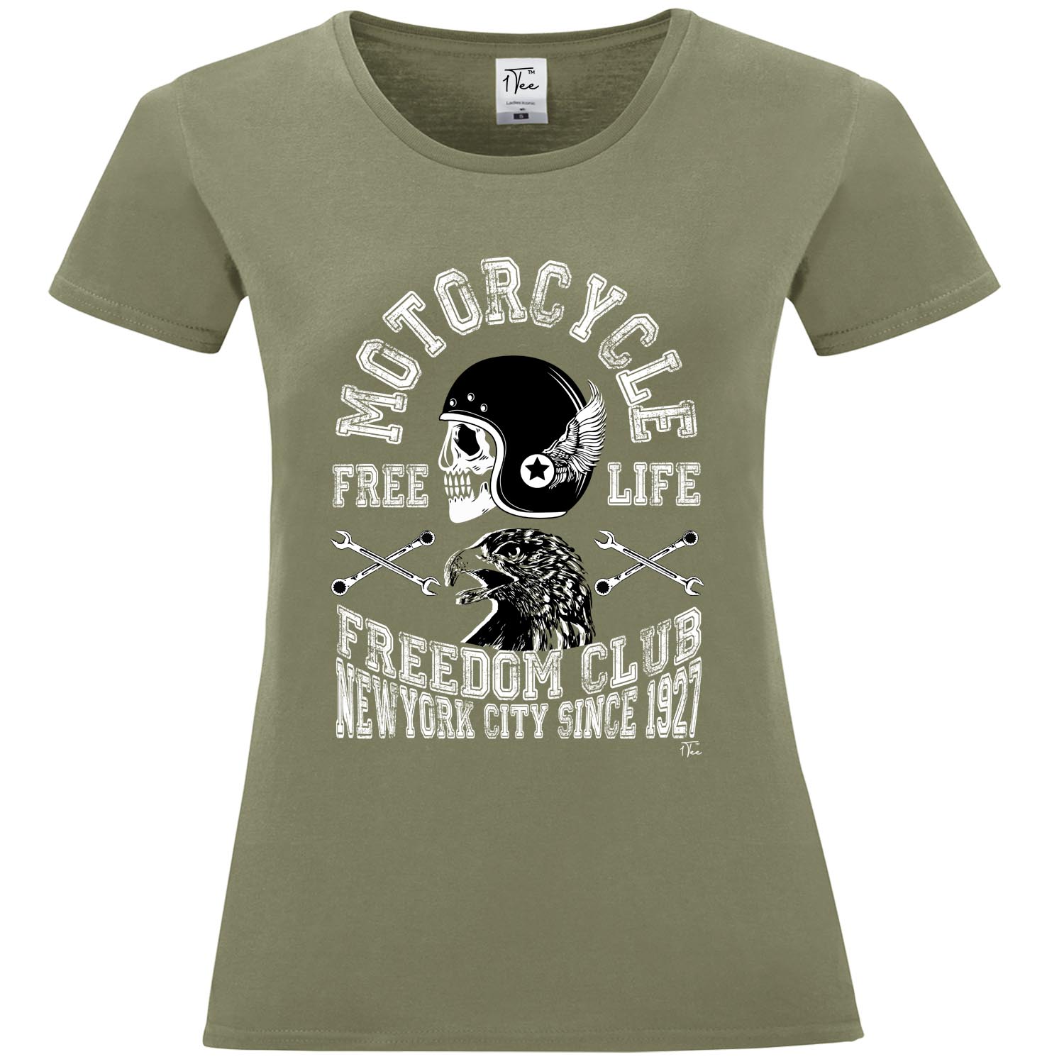 1Tee Damen Motorrad Biker Freedom Club T-Shirt - Bild 22 von 25