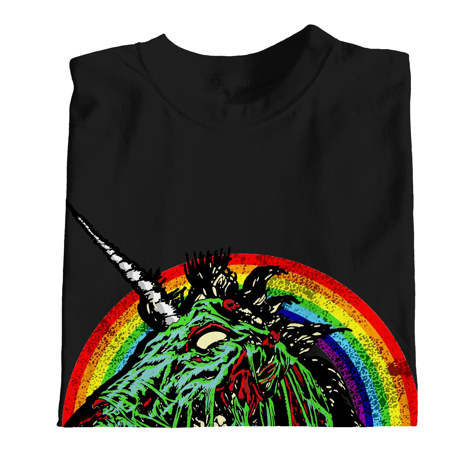 1Tee Womens Loose Fit Zombie Unicorn Rainbow T-Shirt