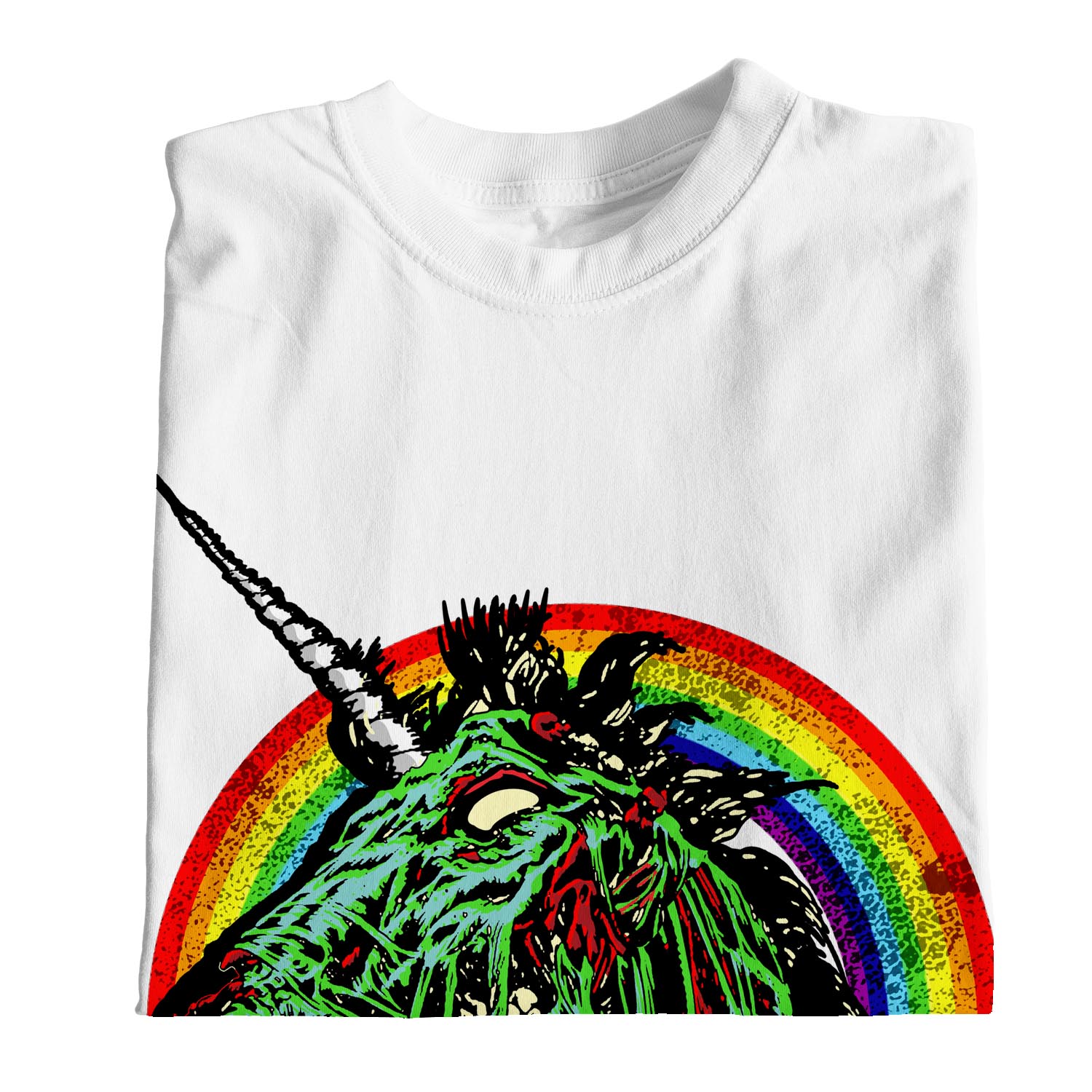 1Tee Womens Loose Fit Zombie Unicorn Rainbow T-Shirt