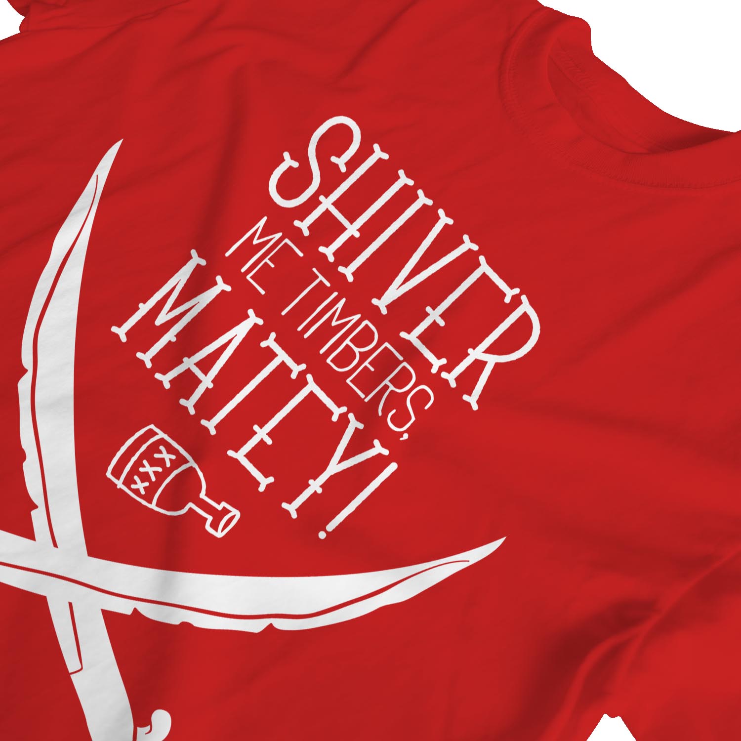 1Tee Womens Loose Fit Shiver Me Timbers Matey Pirate T-Shirt