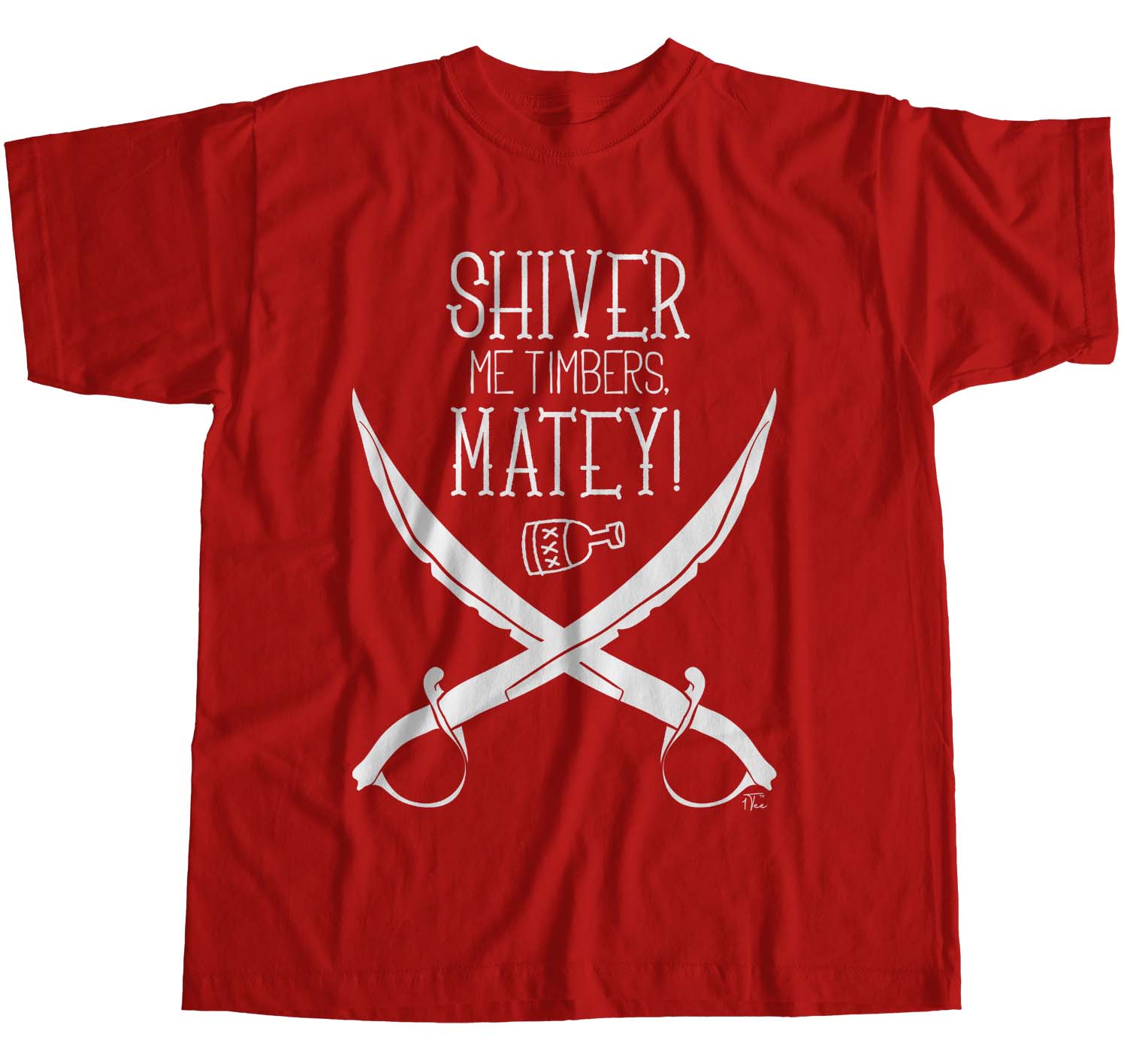 1Tee Womens Loose Fit Shiver Me Timbers Matey Pirate T-Shirt