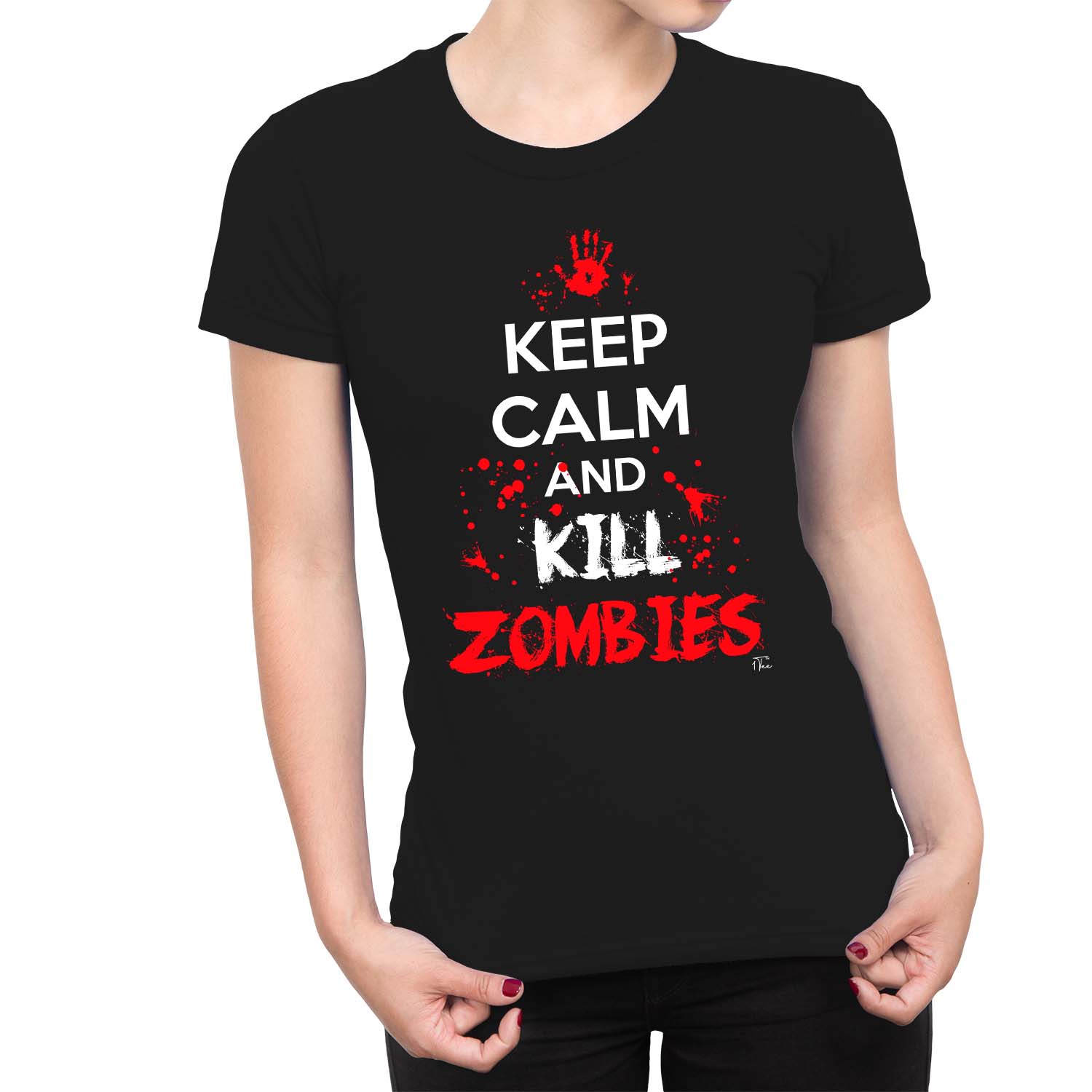 Camiseta para mujer Keep Calm and Kill Zombies 1Tee - Imagen 6 de 20