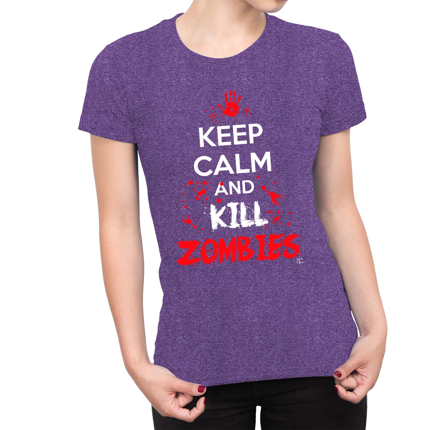Camiseta para mujer Keep Calm and Kill Zombies 1Tee - Imagen 11 de 20