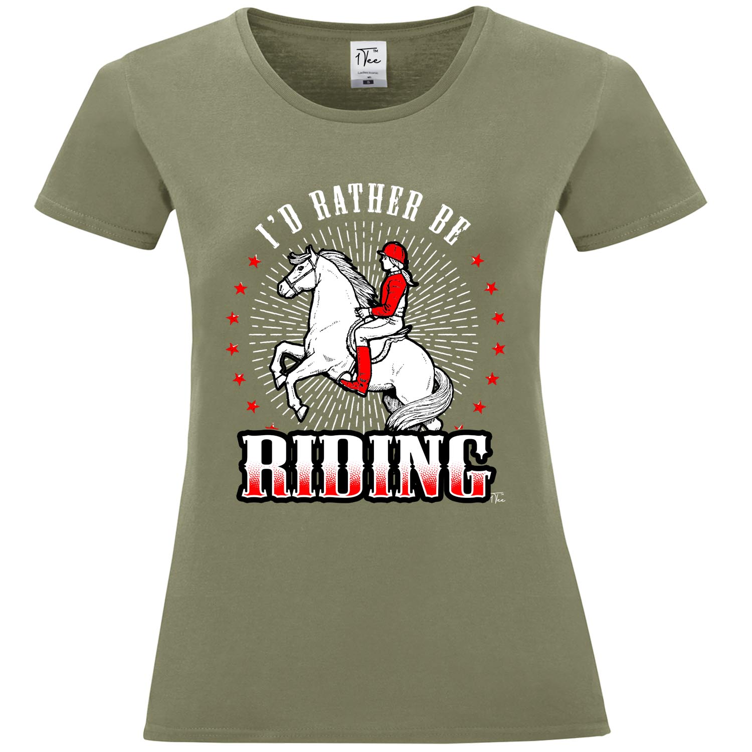 black horse riding shirt