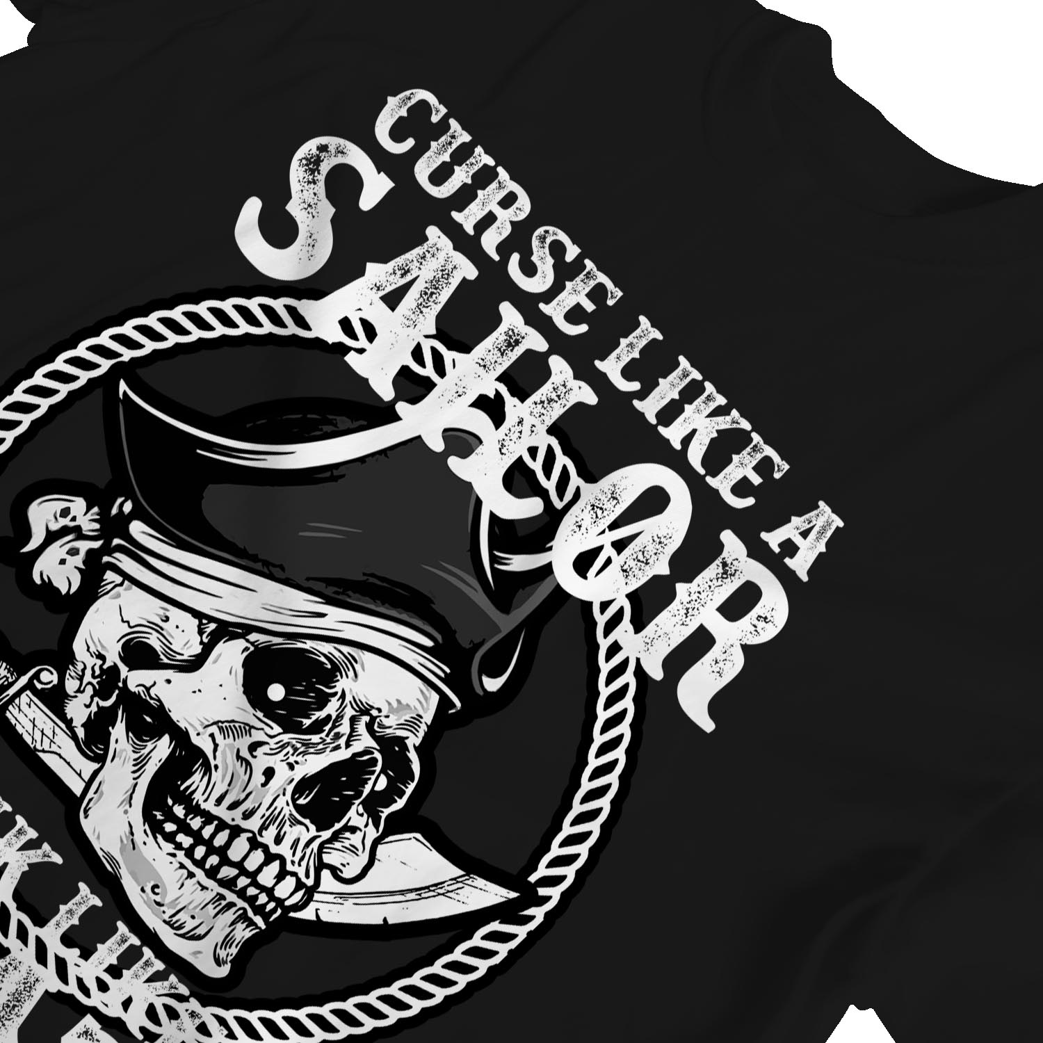 1Tee Womens Loose Fit Curse Like A Sailor, Drink Like A Pirate T-Shirt