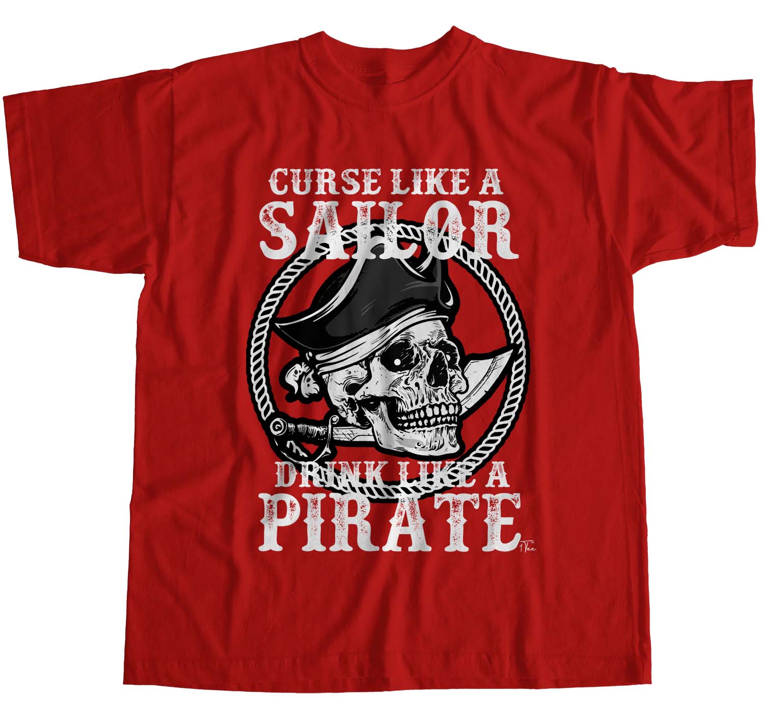 1Tee Womens Loose Fit Curse Like A Sailor, Drink Like A Pirate T-Shirt