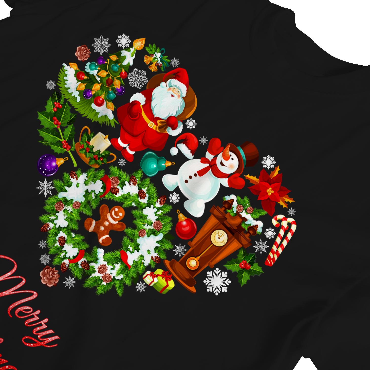 1Tee Damen T-Shirt Merry Christmas Love Herz aus Weihnachten Lieblingsstücke - Bild 8 von 25