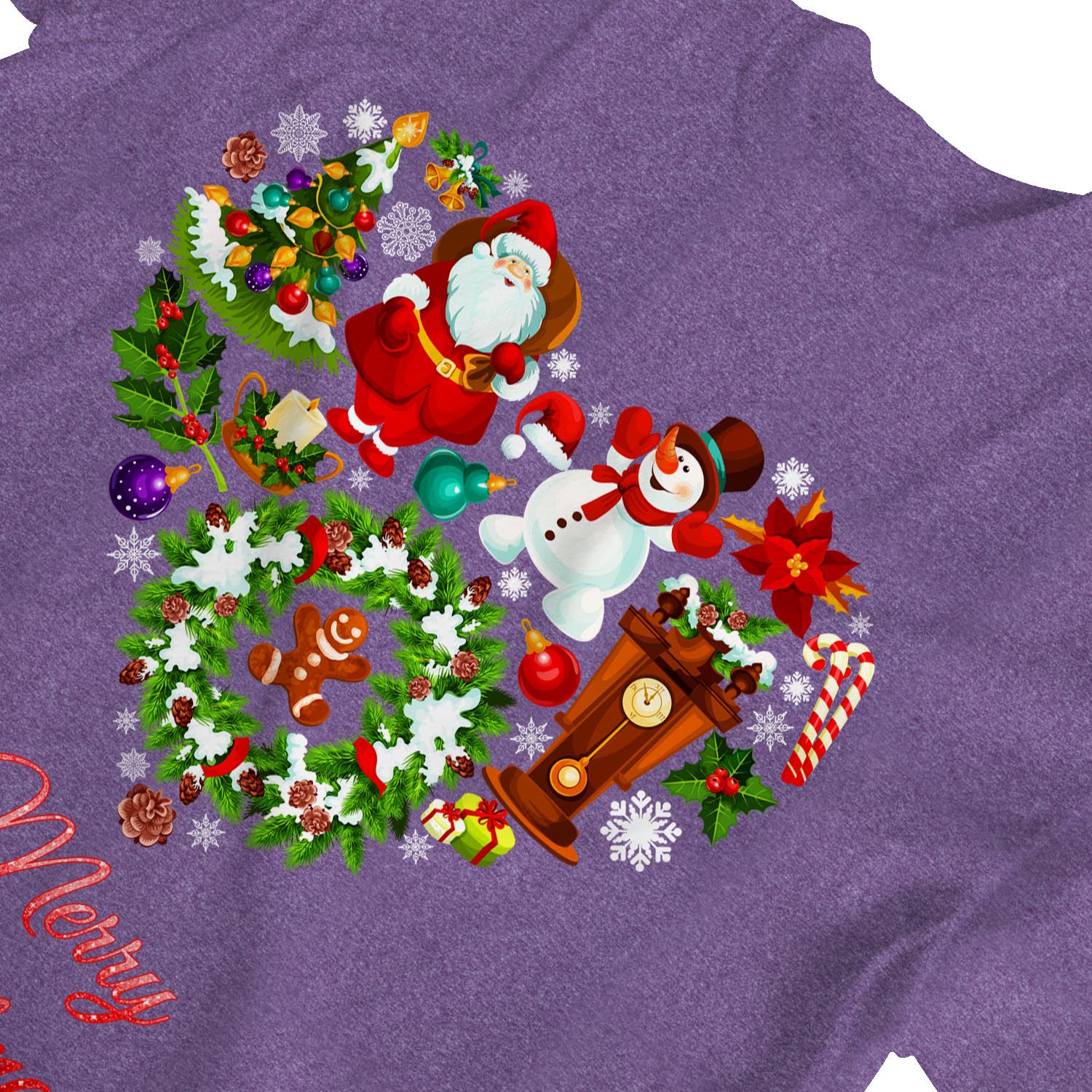 1Tee Damen T-Shirt Merry Christmas Love Herz aus Weihnachten Lieblingsstücke - Bild 13 von 25
