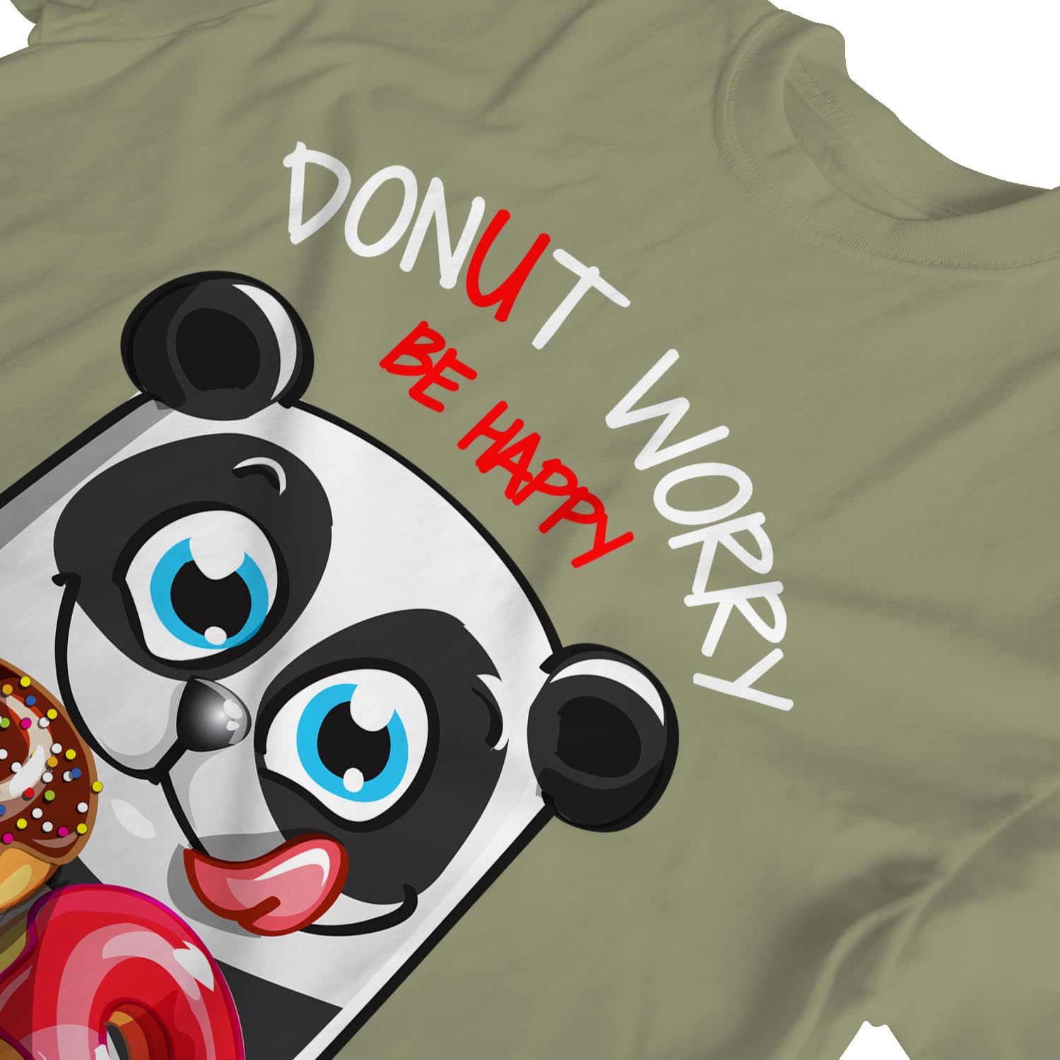 donut worry be happy t shirt