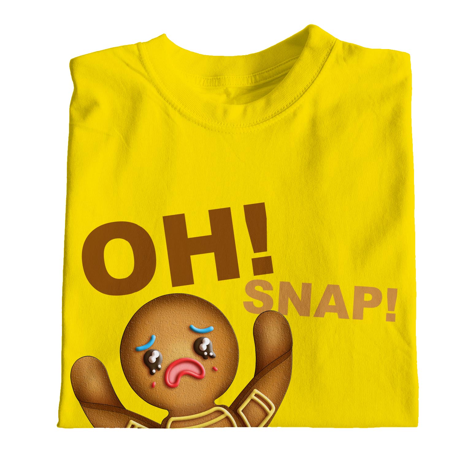 1Tee Damen Oh Snap Lebkuchenmann mit gerissenem Bein T-Shirt - Bild 24 von 25