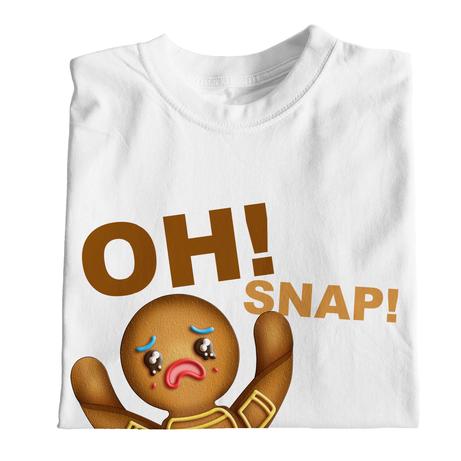 1Tee Damen Oh Snap Lebkuchenmann mit gerissenem Bein T-Shirt - Bild 19 von 25