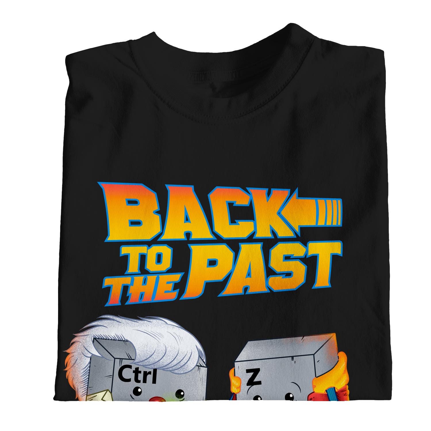 1Tee Womens Loose Fit Back To The Past Ctrl Z,Undo T-Shirt