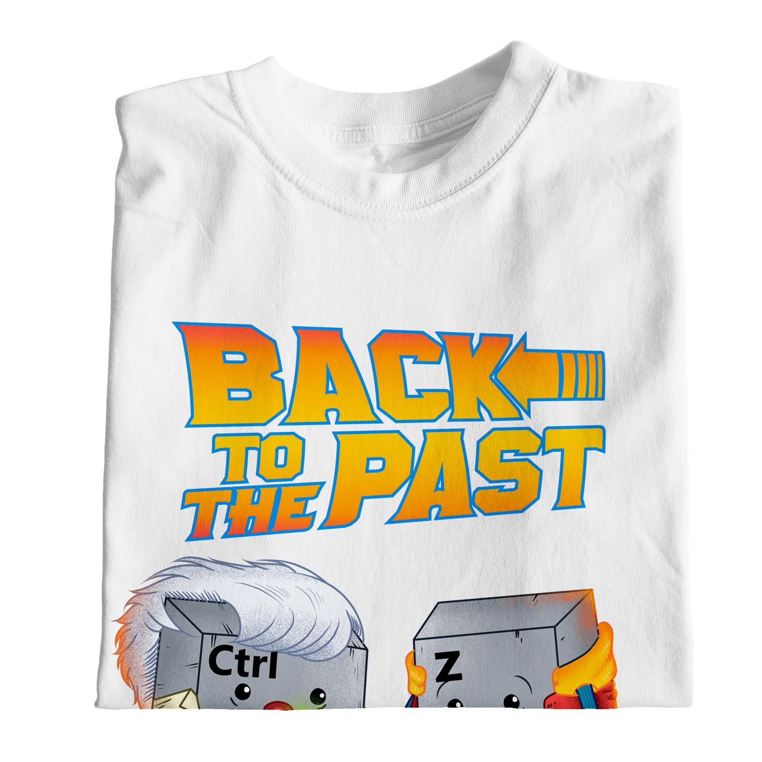 1Tee Womens Loose Fit Back To The Past Ctrl Z,Undo T-Shirt