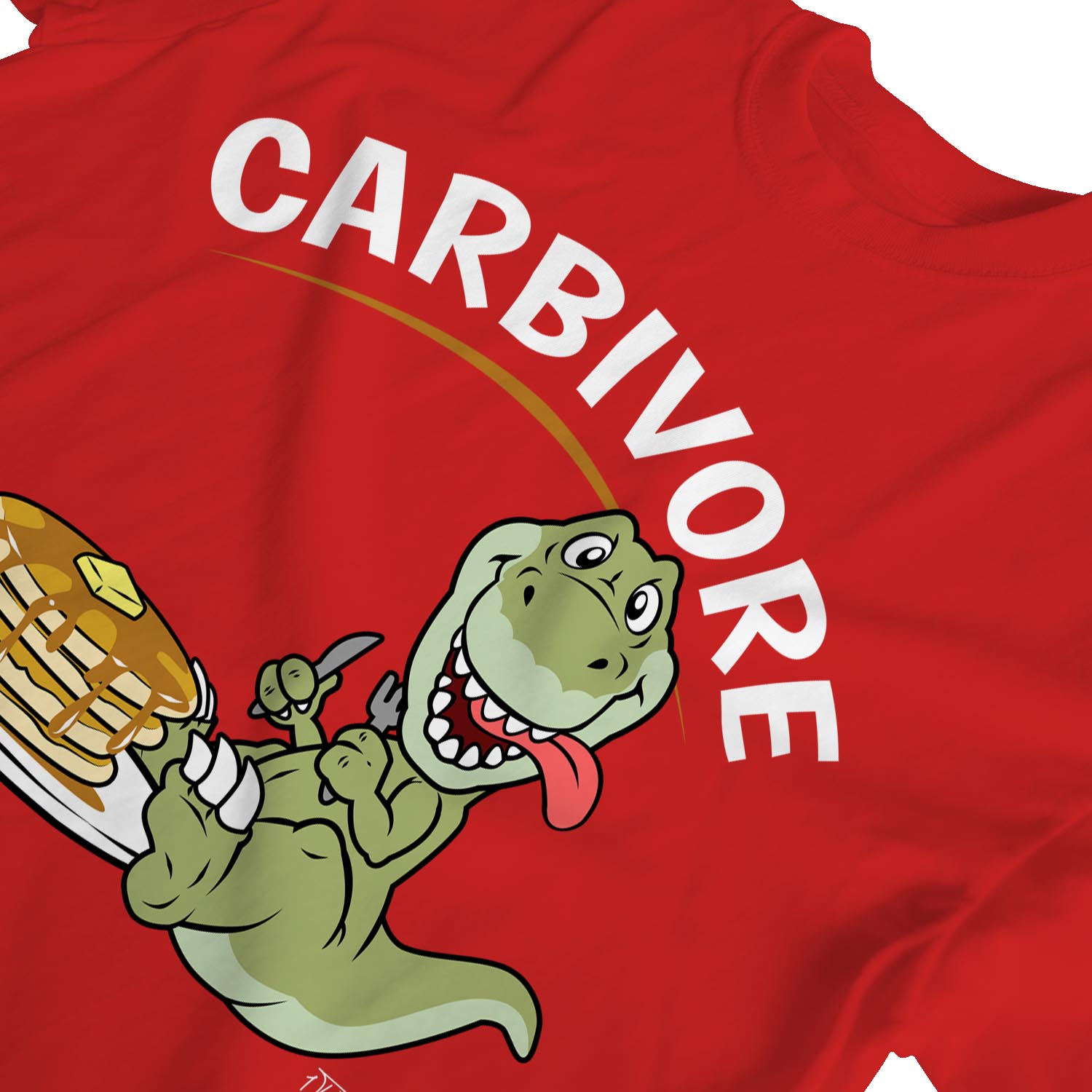 Camiseta 1Tee Mujer Carbívoro Panqueque Comida Dinosaurio - Imagen 23 de 25
