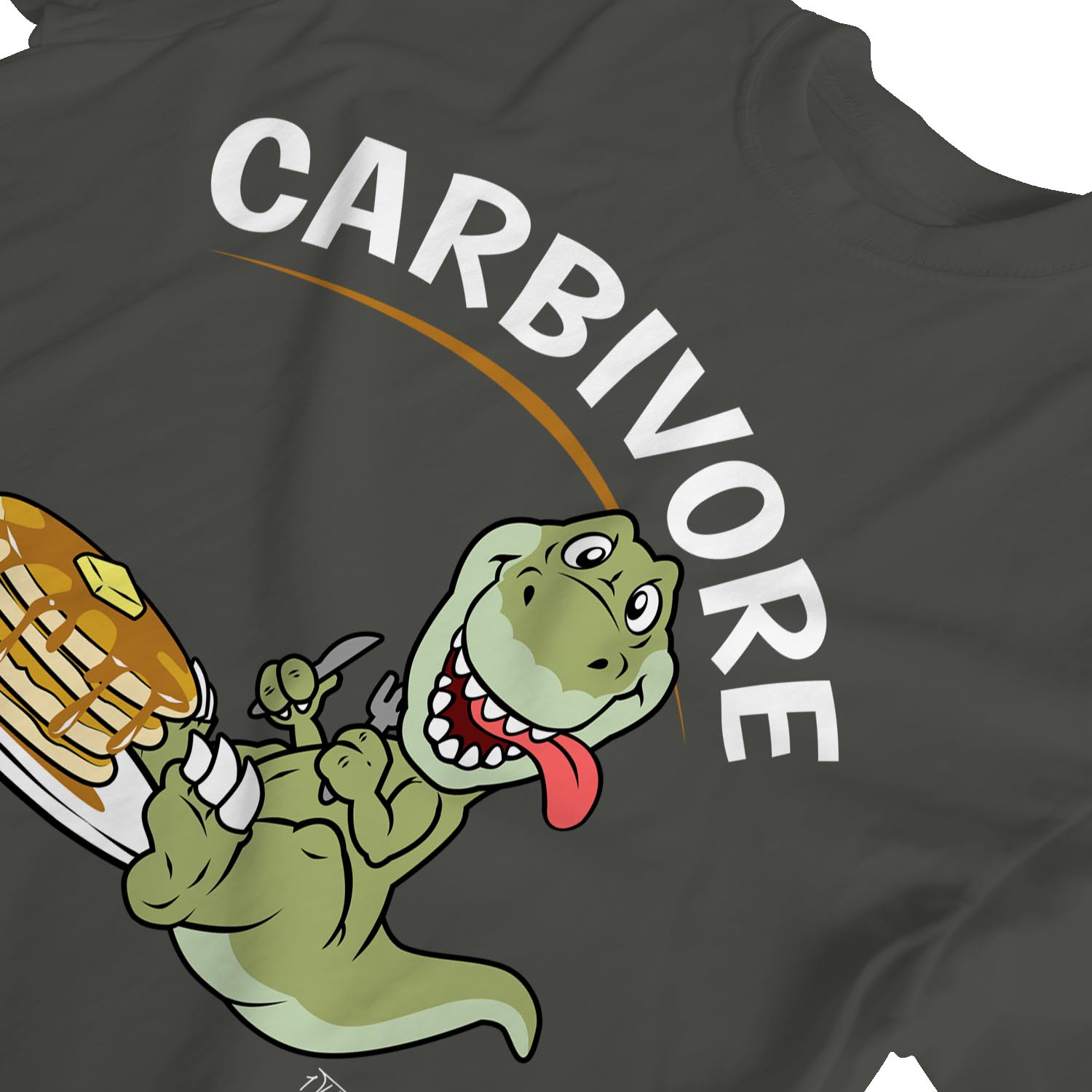 Camiseta 1Tee Mujer Carbívoro Panqueque Comida Dinosaurio - Imagen 18 de 25