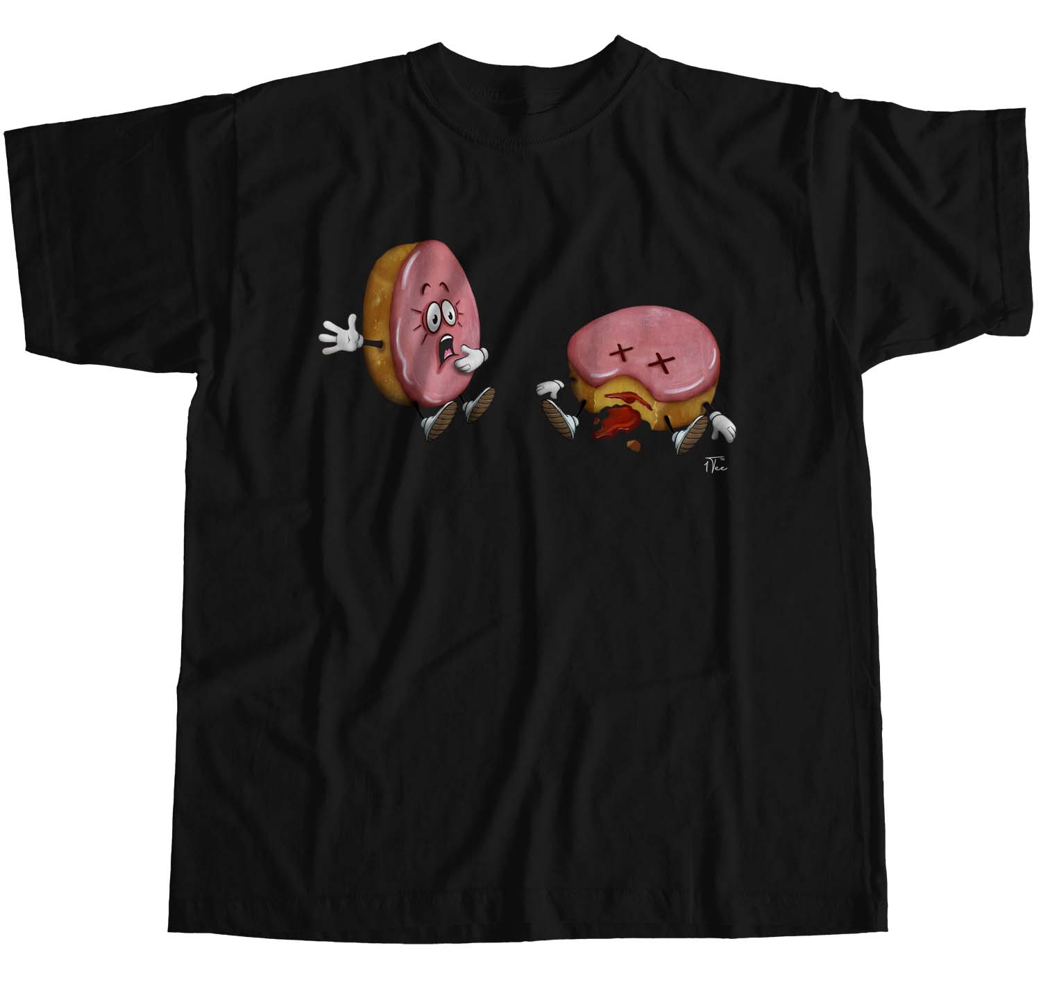 1Tee Womens Loose Fit Jelly Doughnut Murder T-Shirt