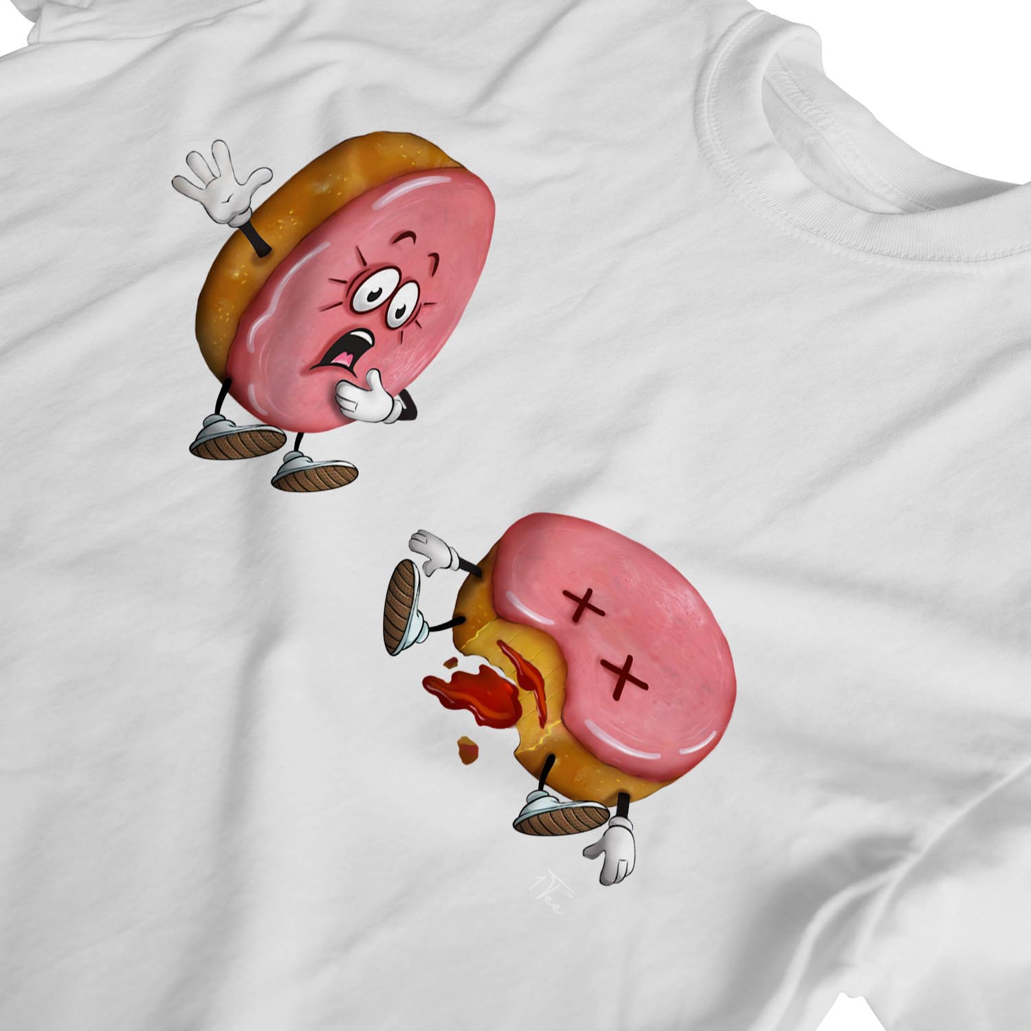 1Tee Womens Loose Fit Jelly Doughnut Murder T-Shirt