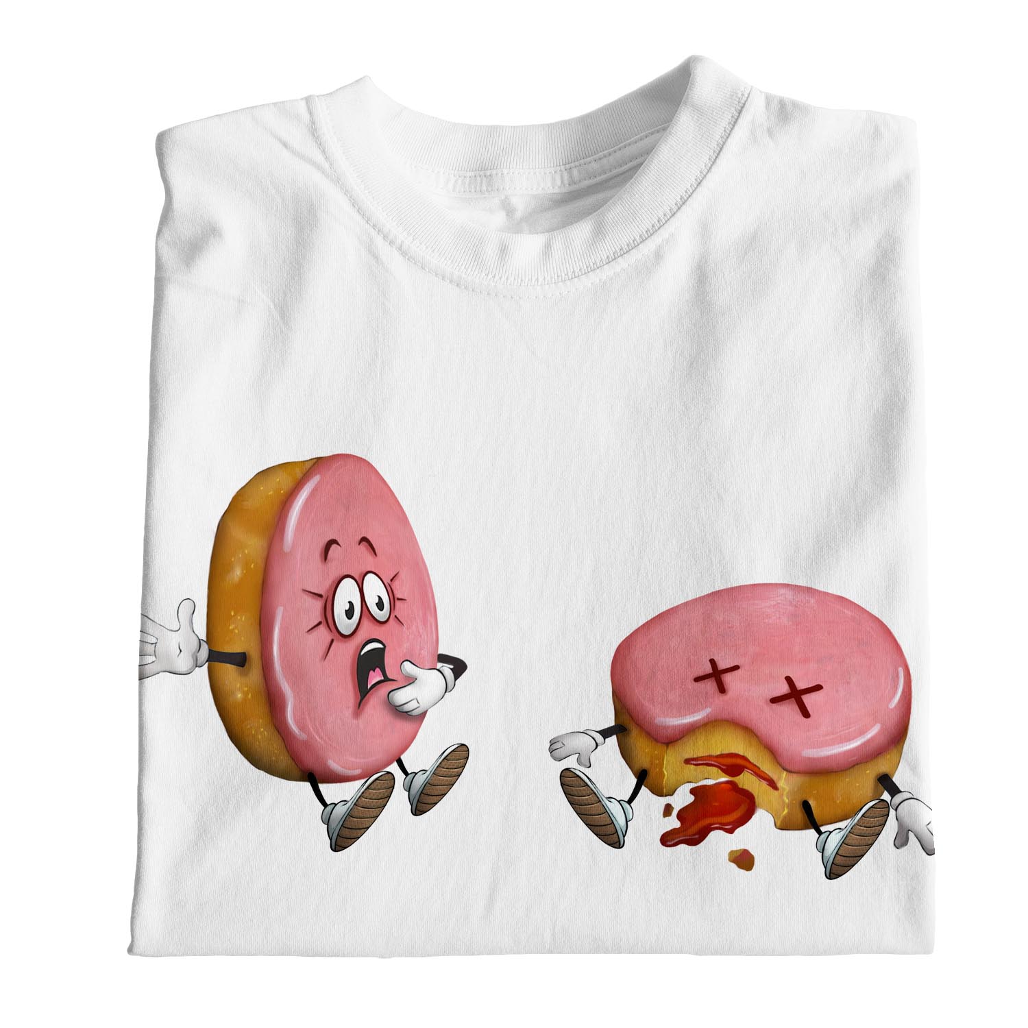 1Tee Womens Loose Fit Jelly Doughnut Murder T-Shirt