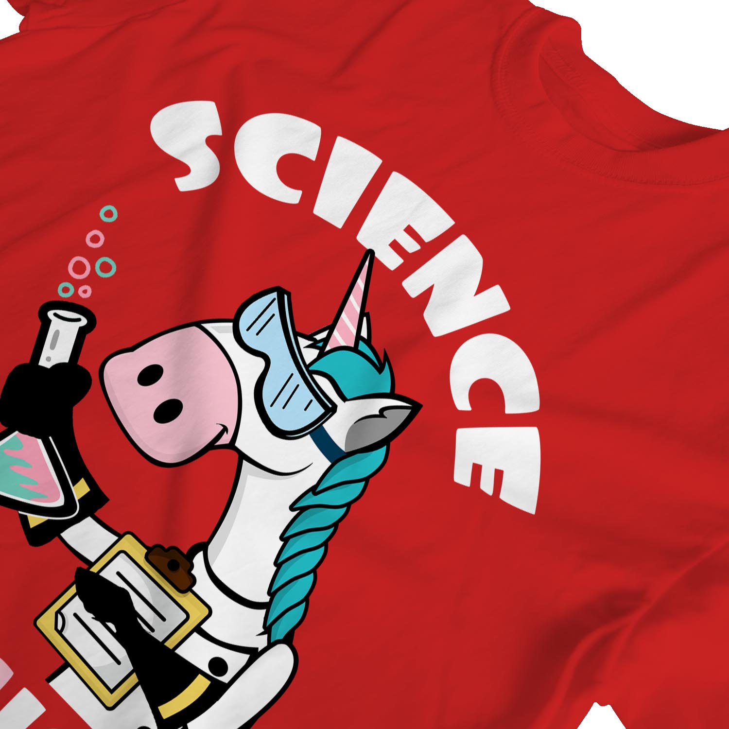 1Tee Womens Loose Fit Science Is Magical Unicorn T-Shirt