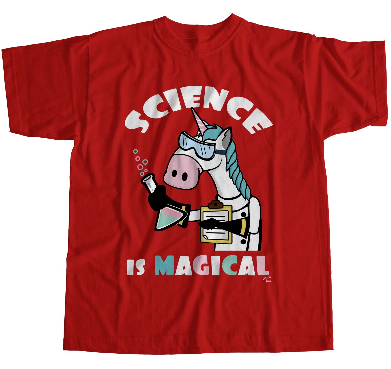 1Tee Womens Loose Fit Science Is Magical Unicorn T-Shirt