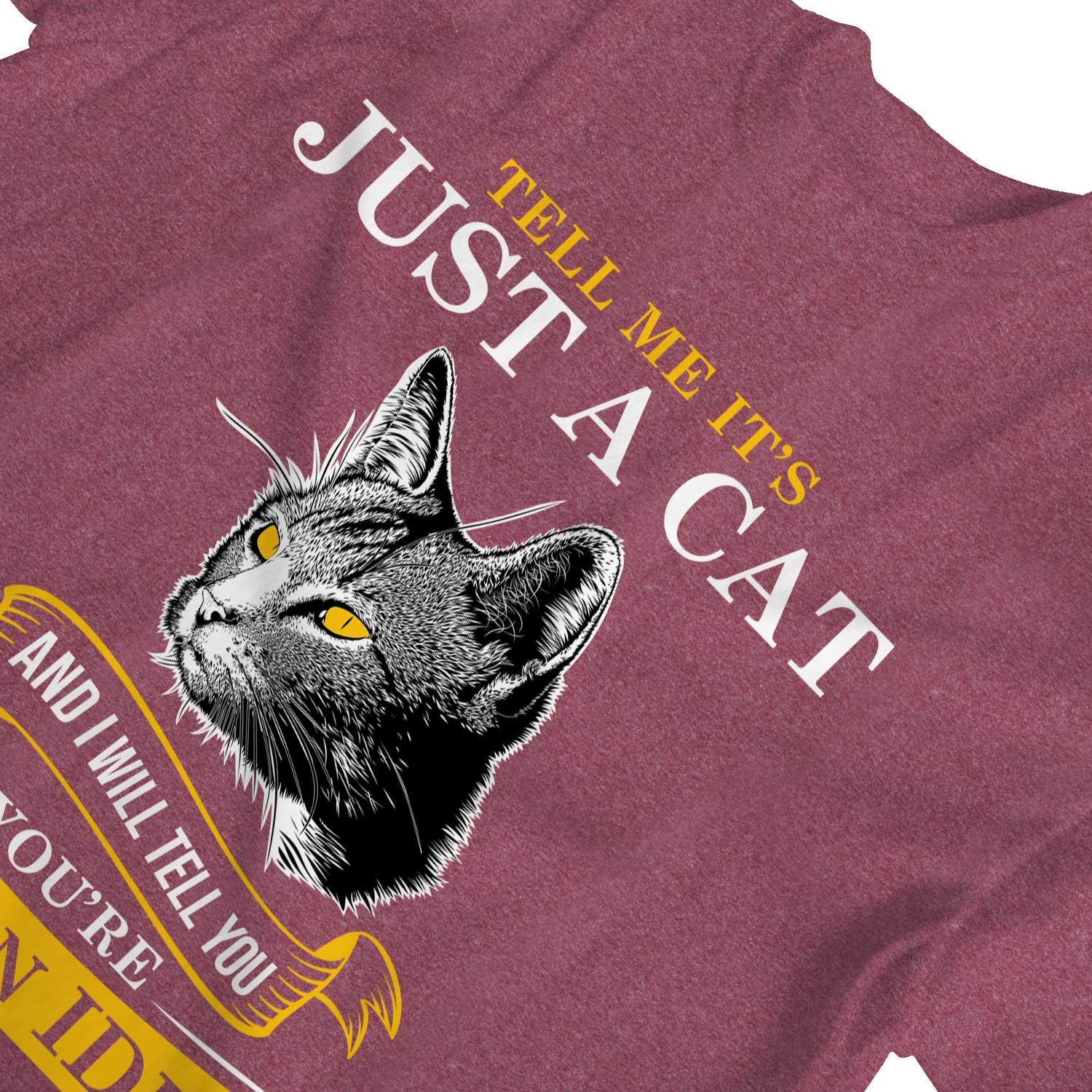 Ladies Tell Me It/'s Just A Cat And I/'ll Tell You You/'re Just An Idiot T Shirt