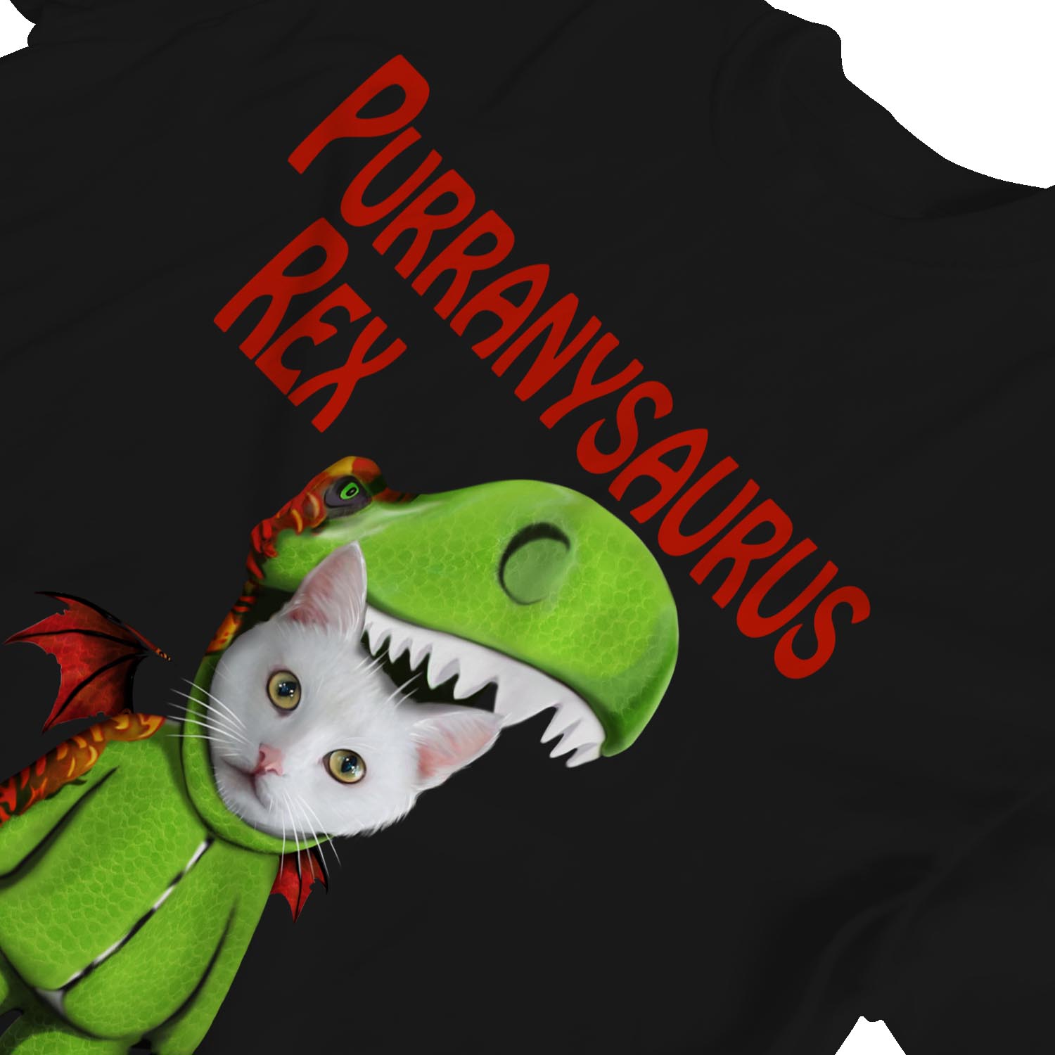 1Tee Kids Girls Purranysaurus Rex Cat T Rex Dinosaur T-Shirt