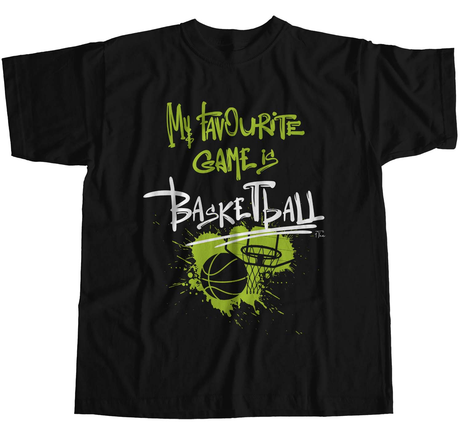 1Tee Womens Loose Fit My Favourite Game Is Basketball T-Shirt