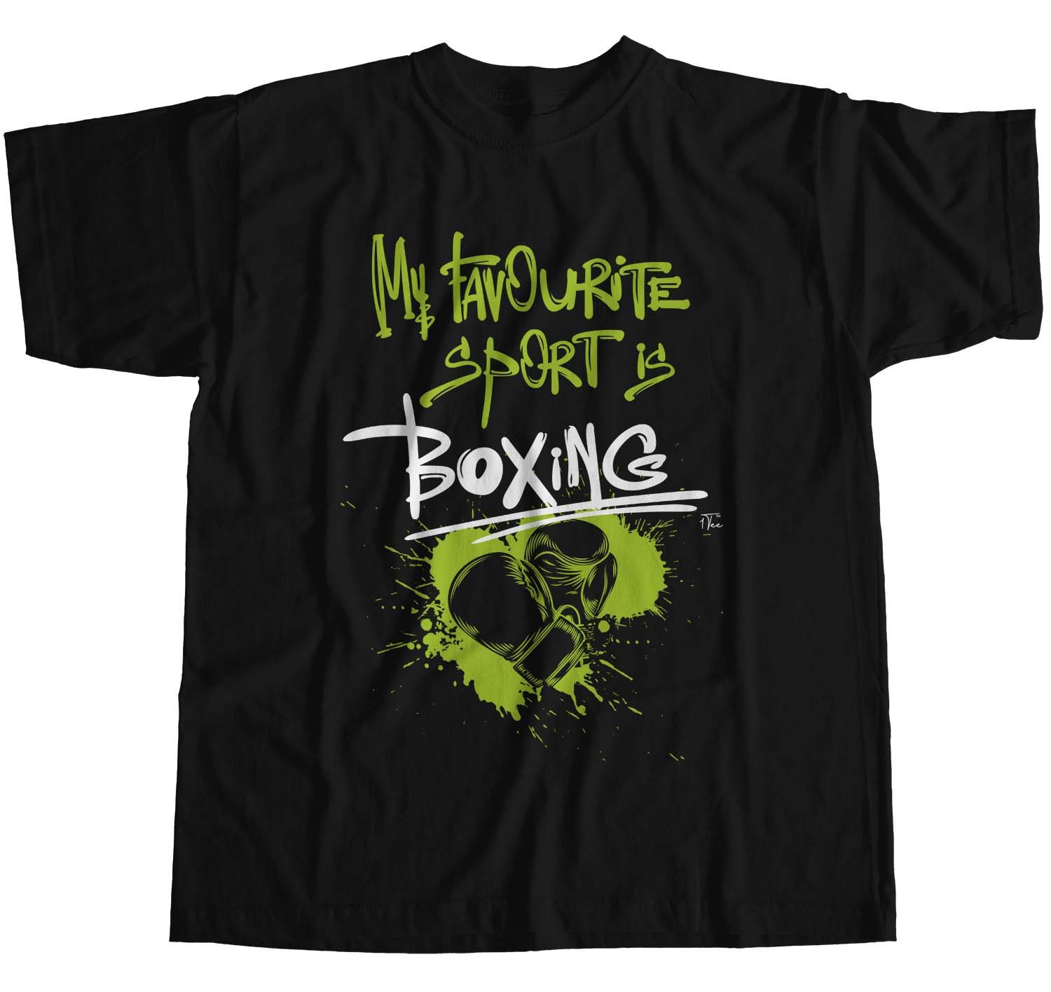 1Tee Womens Loose Fit My Favourite Sport Is Boxing T-Shirt