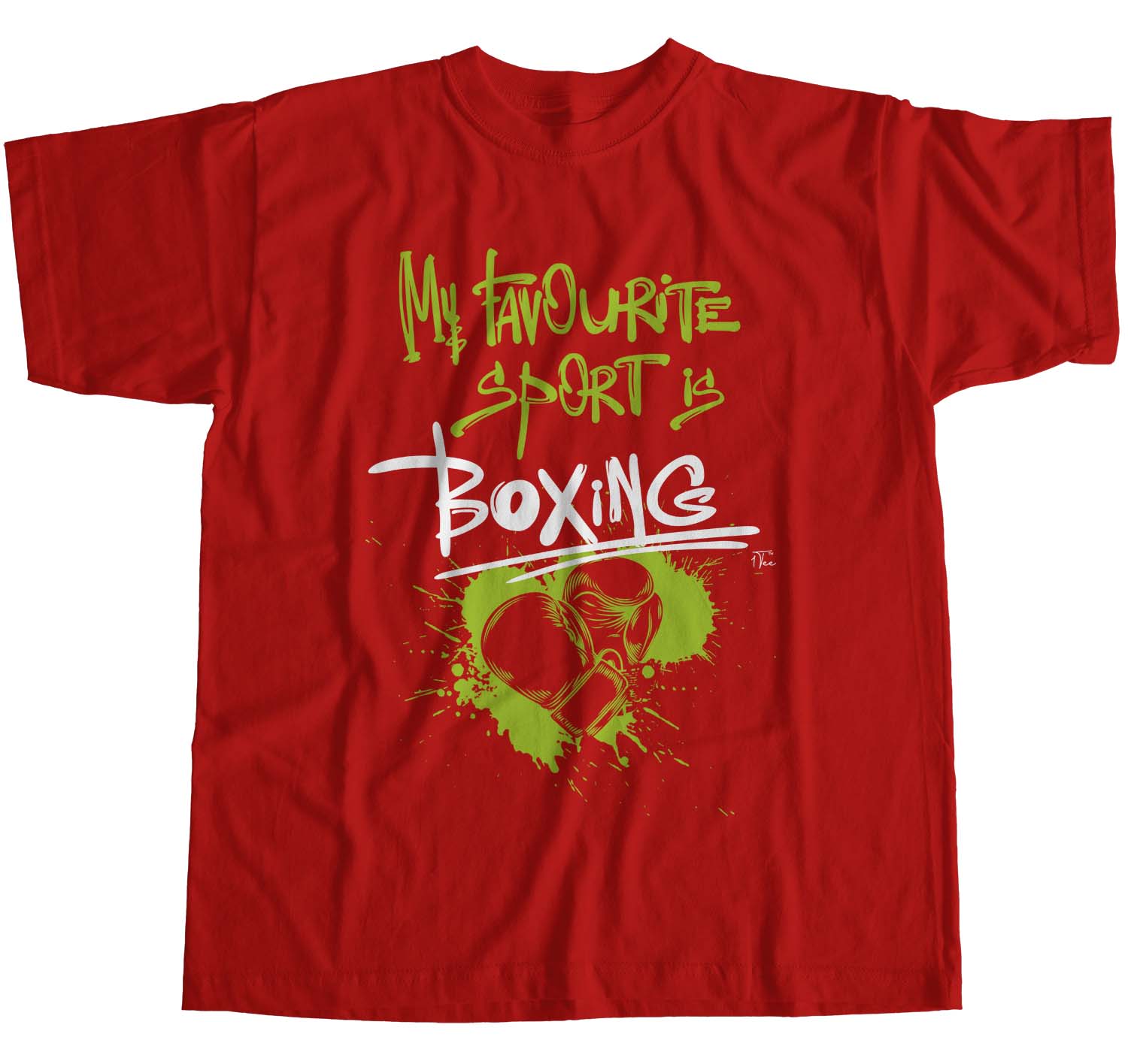 1Tee Womens Loose Fit My Favourite Sport Is Boxing T-Shirt