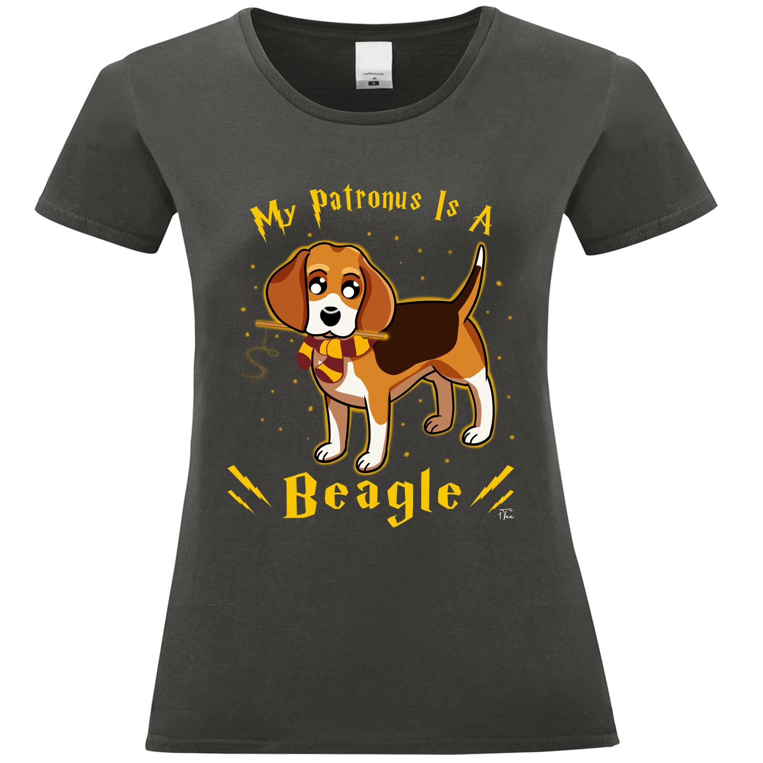 1Tee Womens My Patronus Is A Beagle Dog T-Shirt | eBay