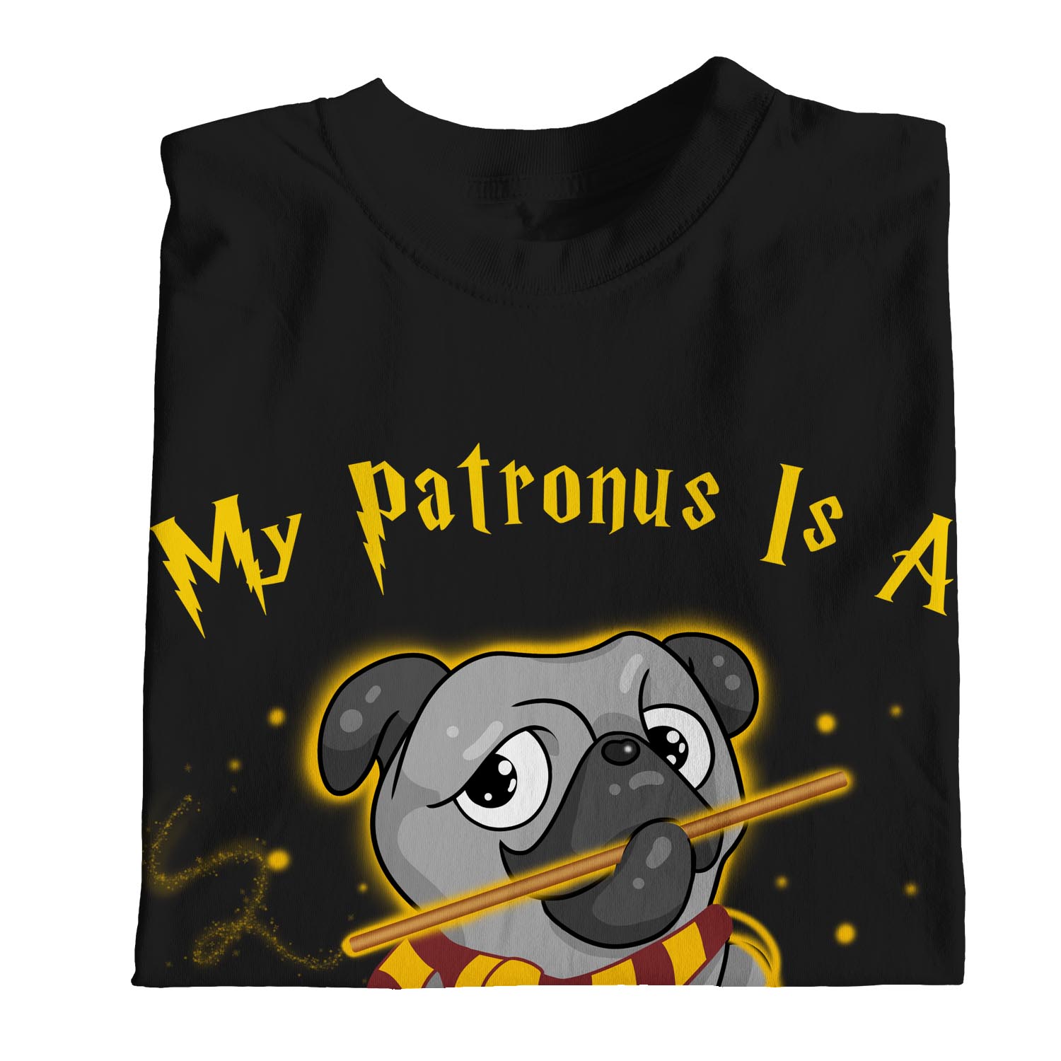 1Tee Womens Loose Fit My Patronus Is A Pug Dog T-Shirt