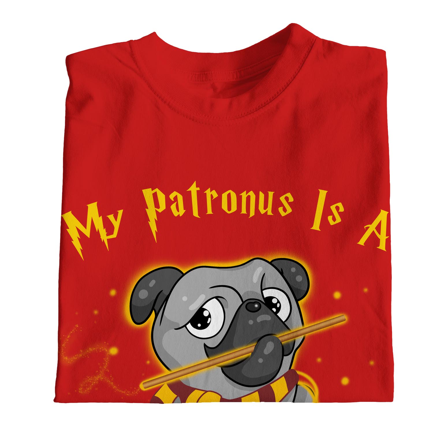 1Tee Womens Loose Fit My Patronus Is A Pug Dog T-Shirt