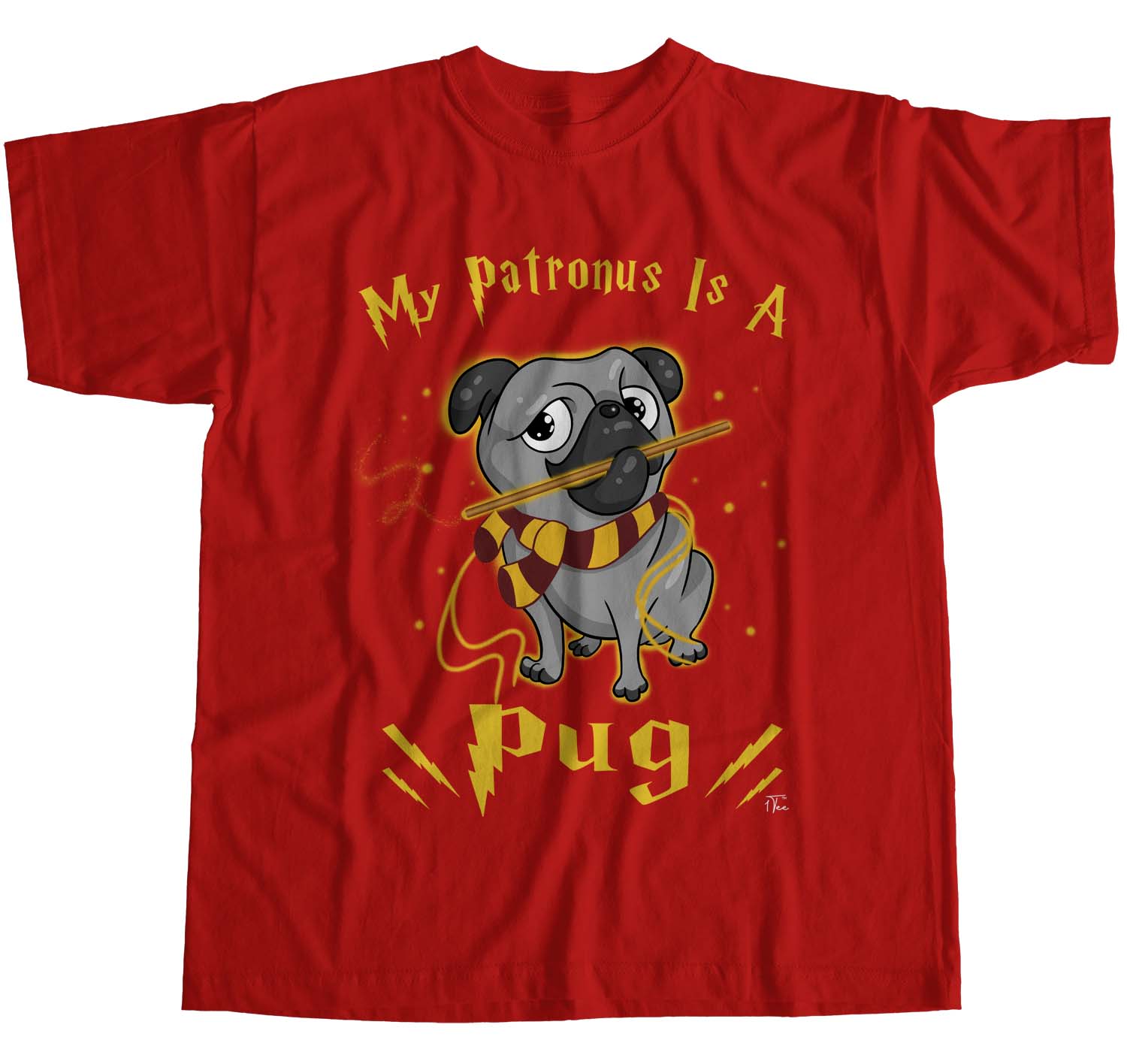 1Tee Womens Loose Fit My Patronus Is A Pug Dog T-Shirt