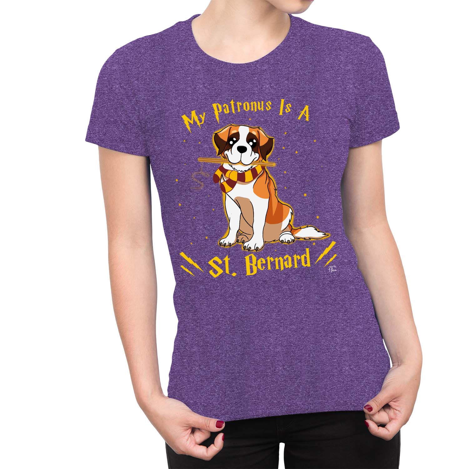 1Tee Womens My Patronus Is A St. Bernard Dog TShirt eBay