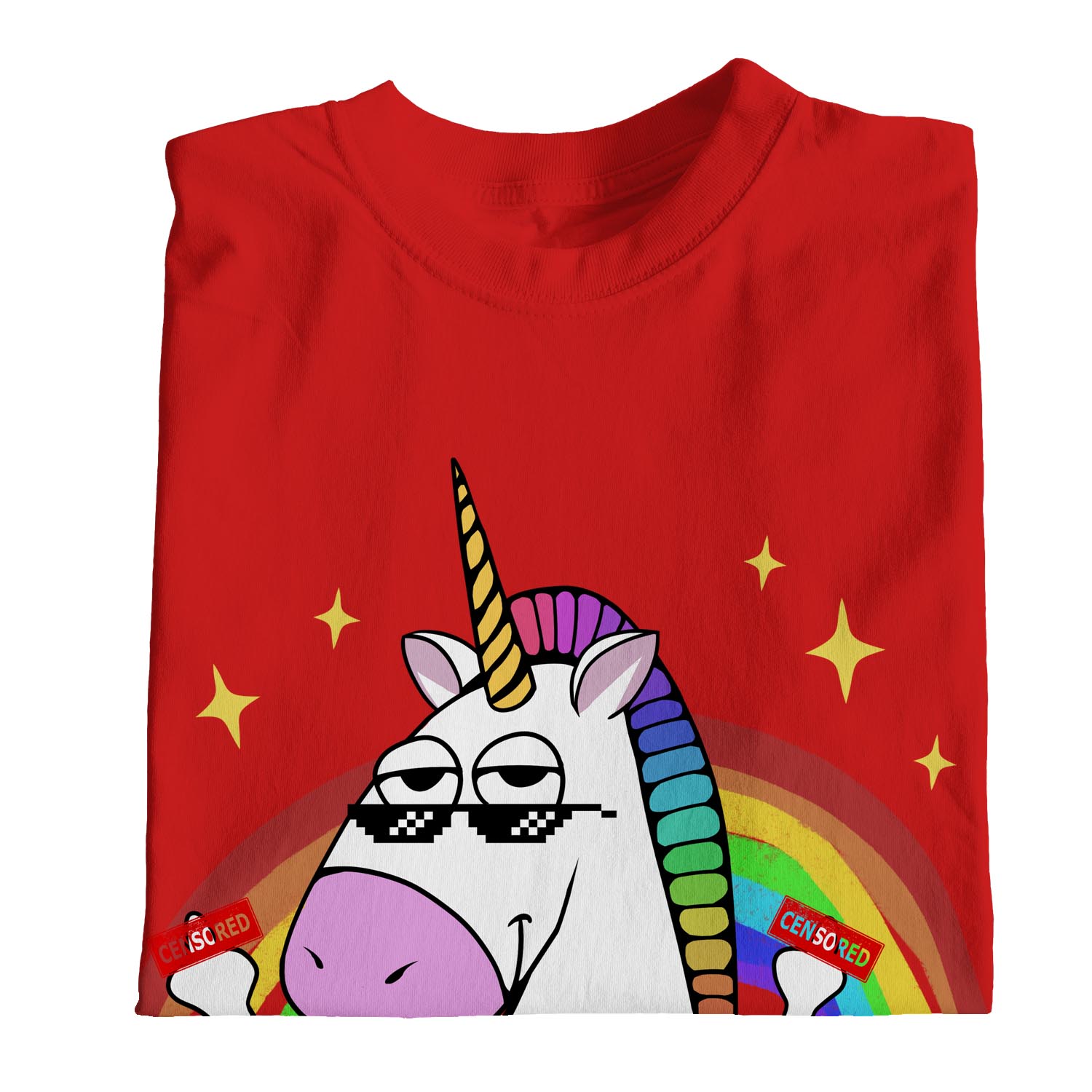 1Tee Womens Loose Fit F You, Love You Gangster Unicorn T-Shirt