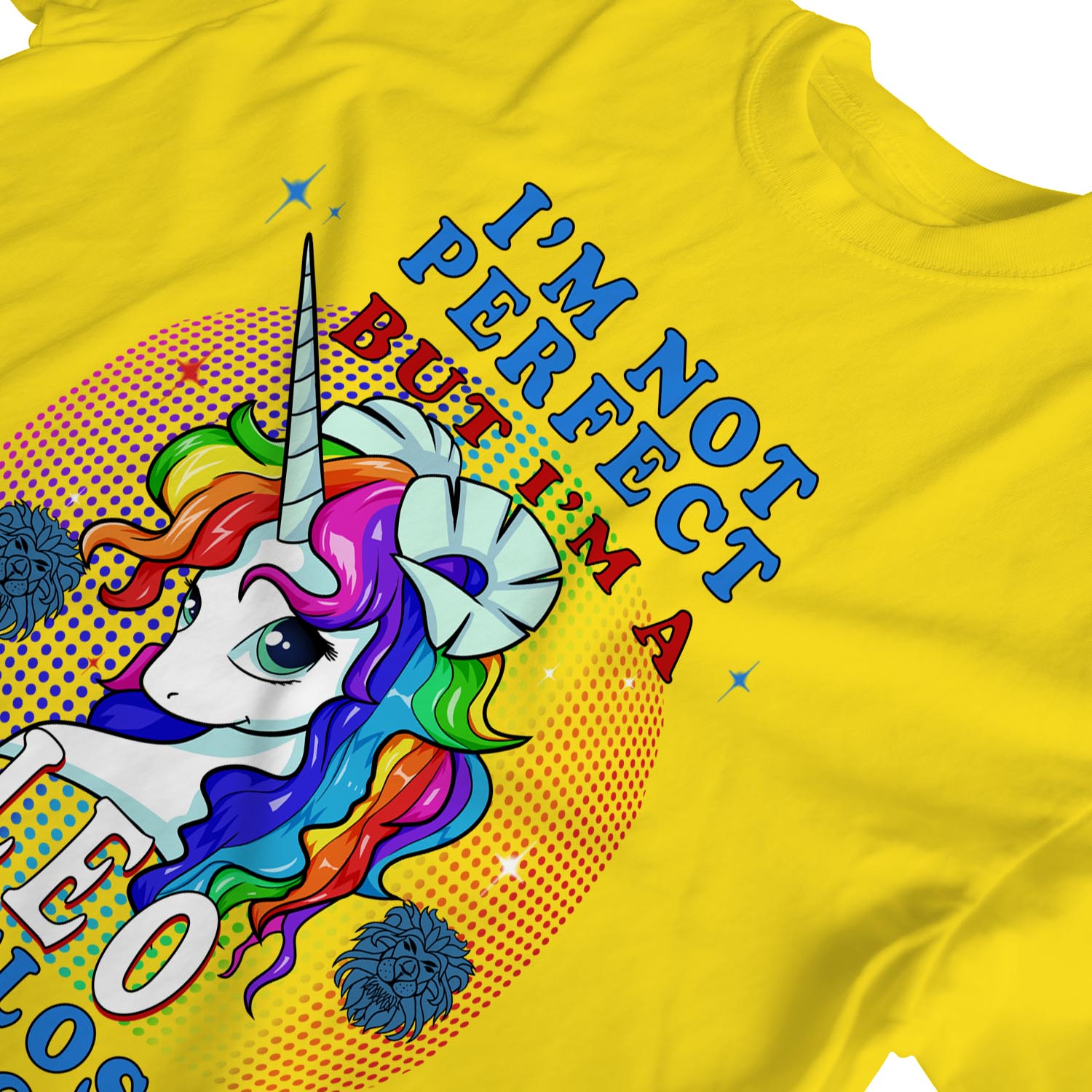 1 T-Shirt Damen I'm Not Perfect, But I'm Leo, So Close Enough Einhorn Sternzeichen - Bild 13 von 15