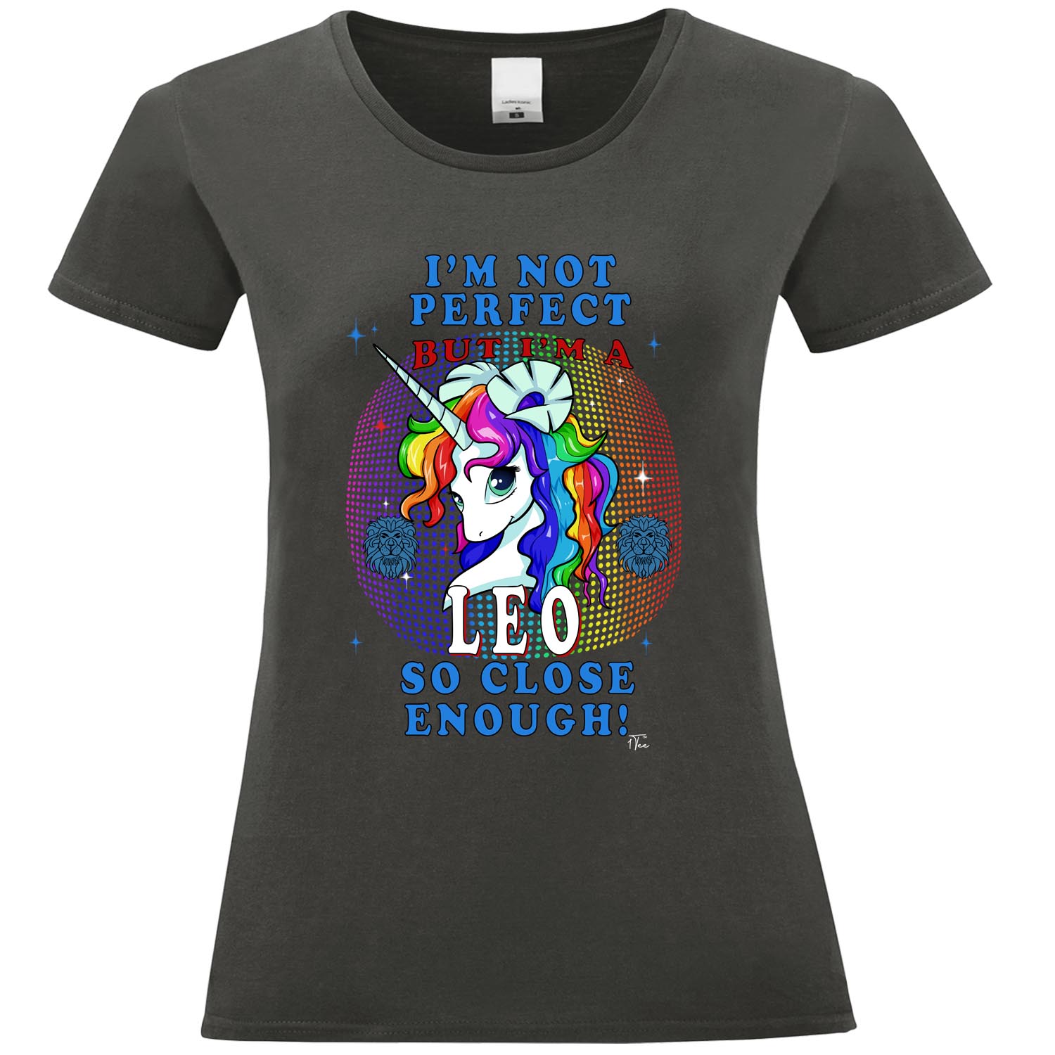 1 T-Shirt Damen I'm Not Perfect, But I'm Leo, So Close Enough Einhorn Sternzeichen - Bild 7 von 15