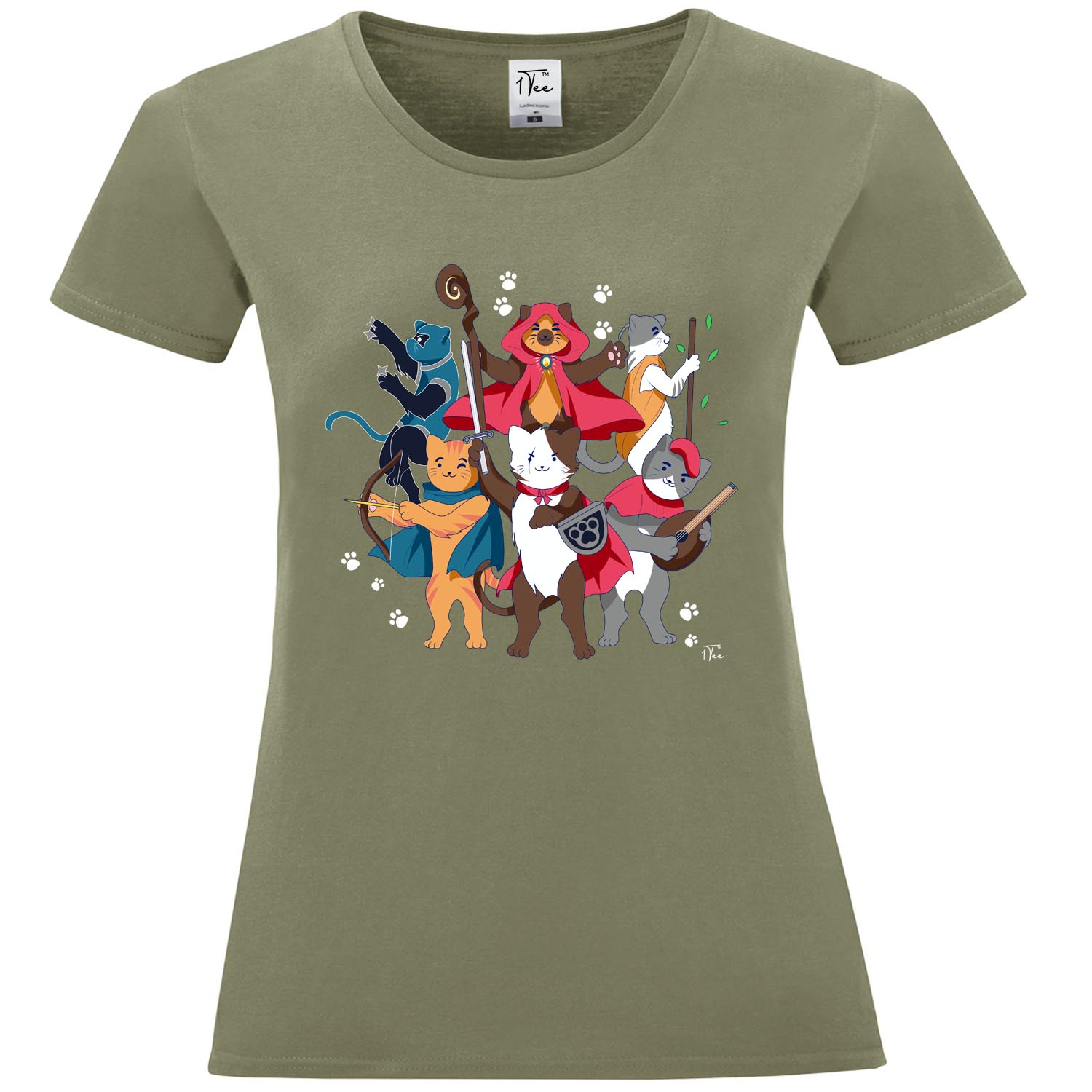1Tee Damen Dungeons & Cats T-Shirt - Bild 22 von 25